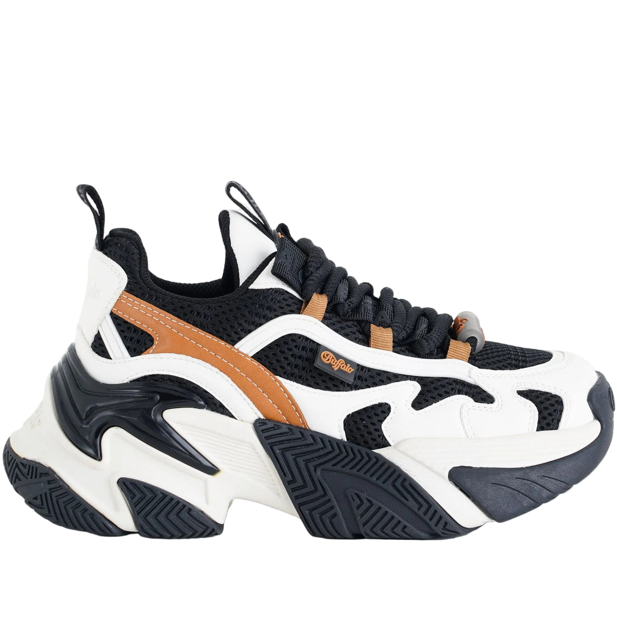Sneakers Buffalo Fion One PD00016370 Mesh white/Black/Brown Donna