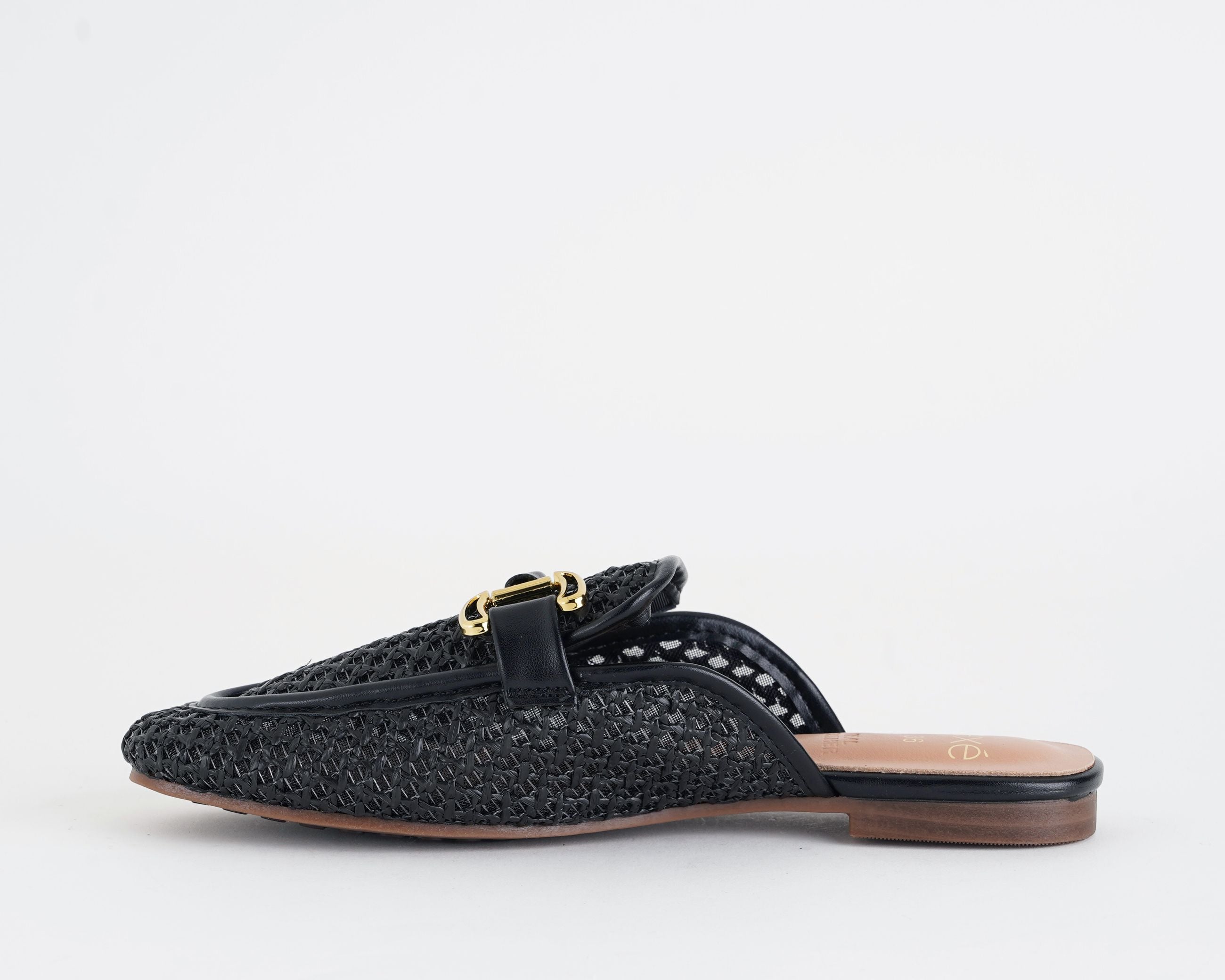 Sabot donna EXE EX2392-1AM nero in similpelle e raffia, suola sintetica