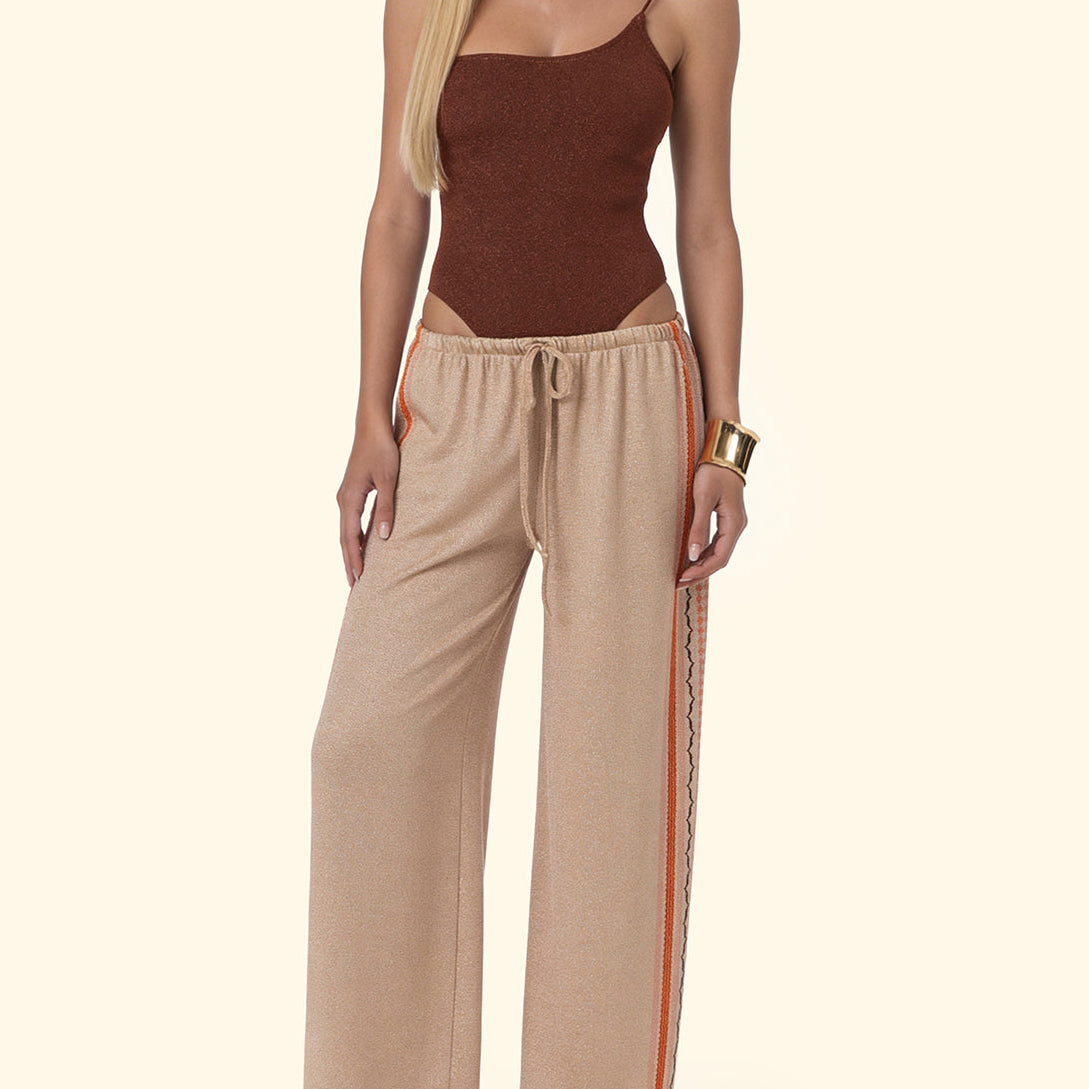 F**K FK26-SW0749X67 pantalone in lurex Fantasia