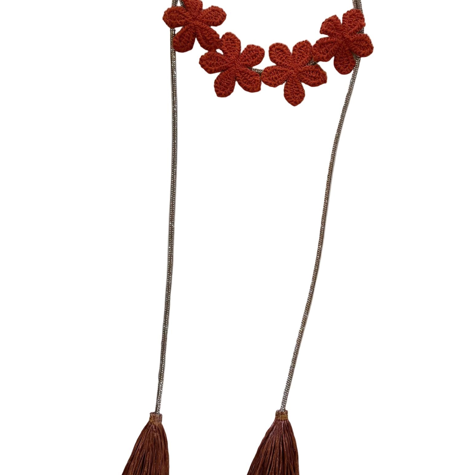 Collana con fiori in crochet PHO 2723006G Donna