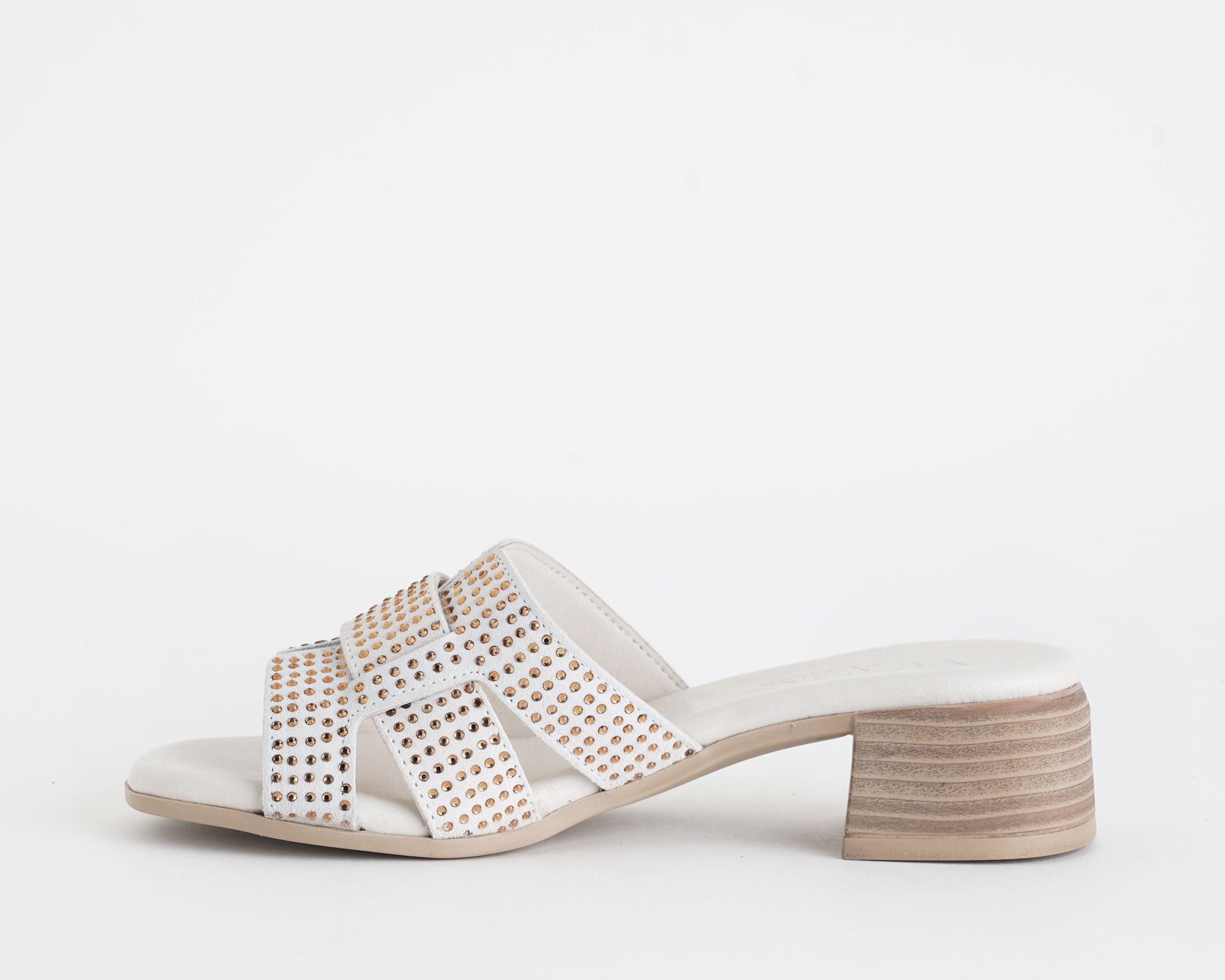 Sandali donna MELLUSO K56075Q Bianco in suede con strass