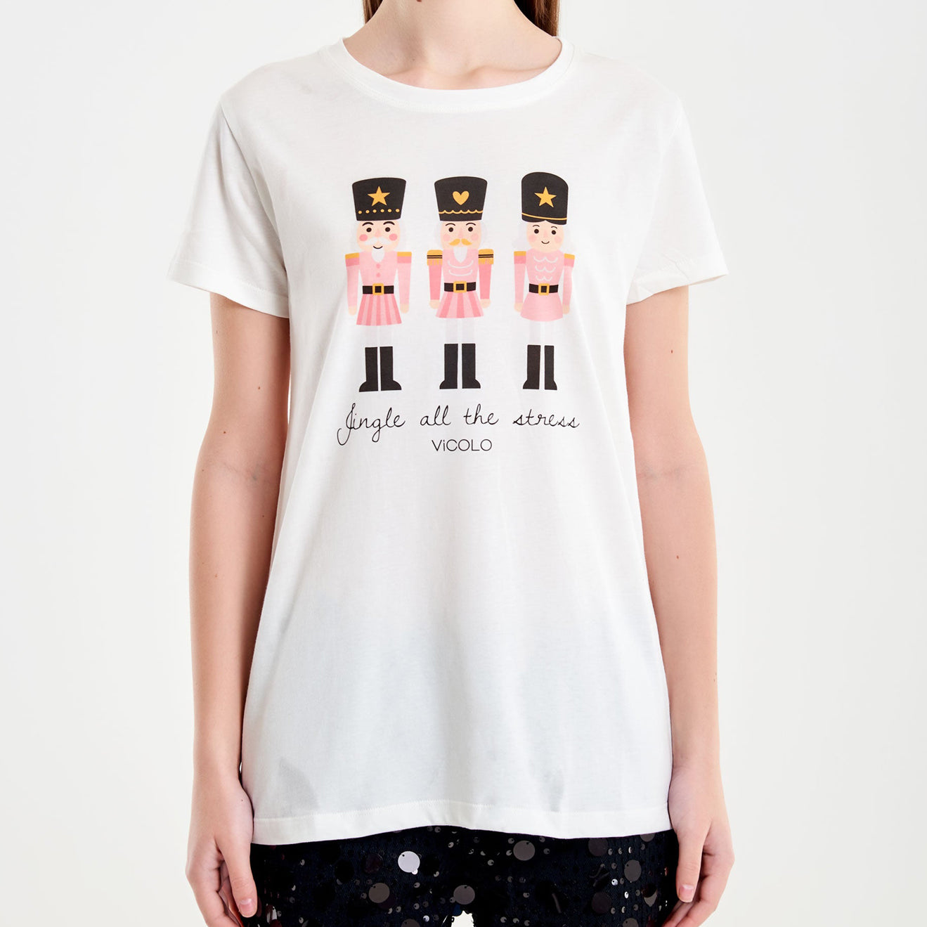 T-Shirt Schiaccianoci VICOLO RF0616 Donna