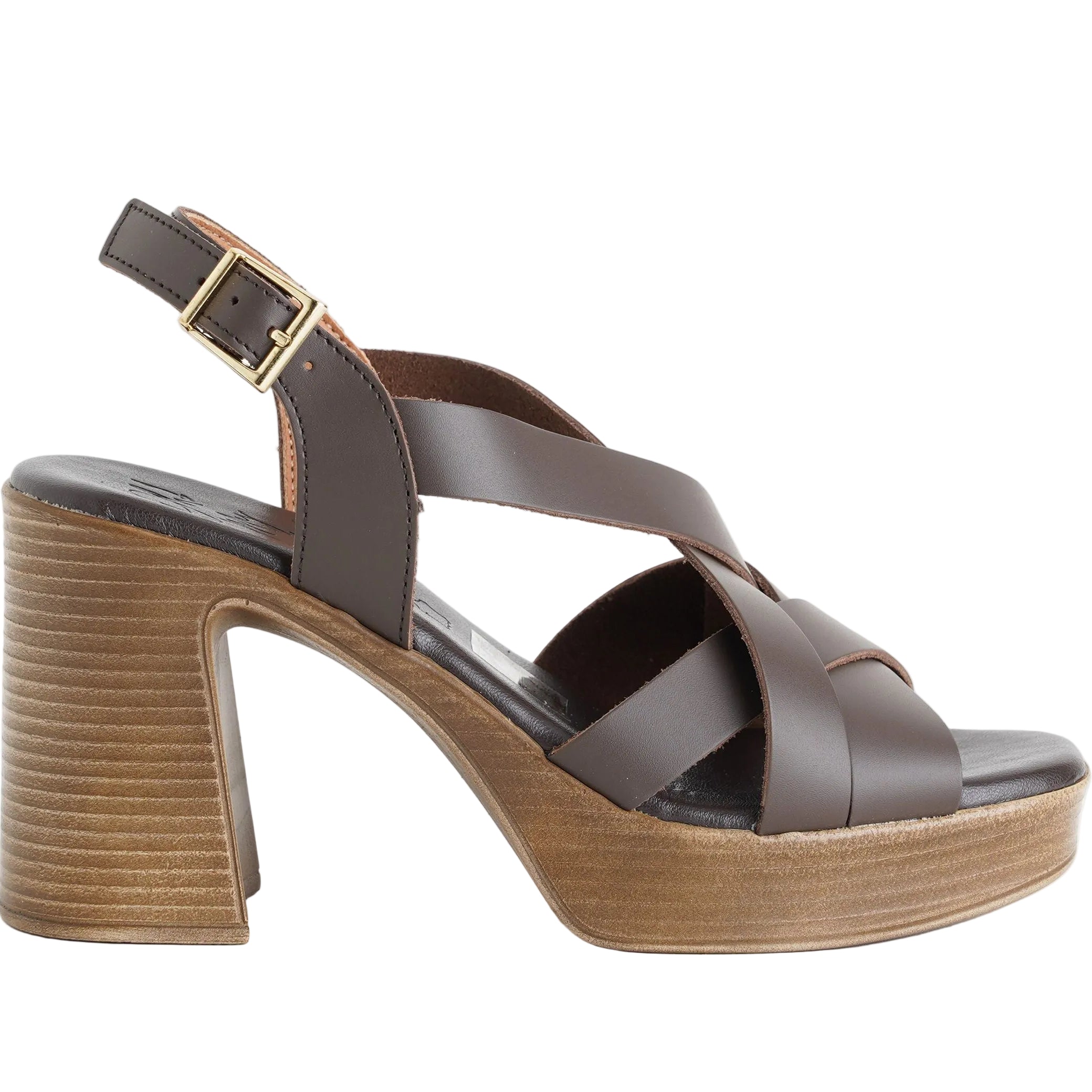 `Sandalo alto Oh My Sandals 5938 Marrone Donna`
