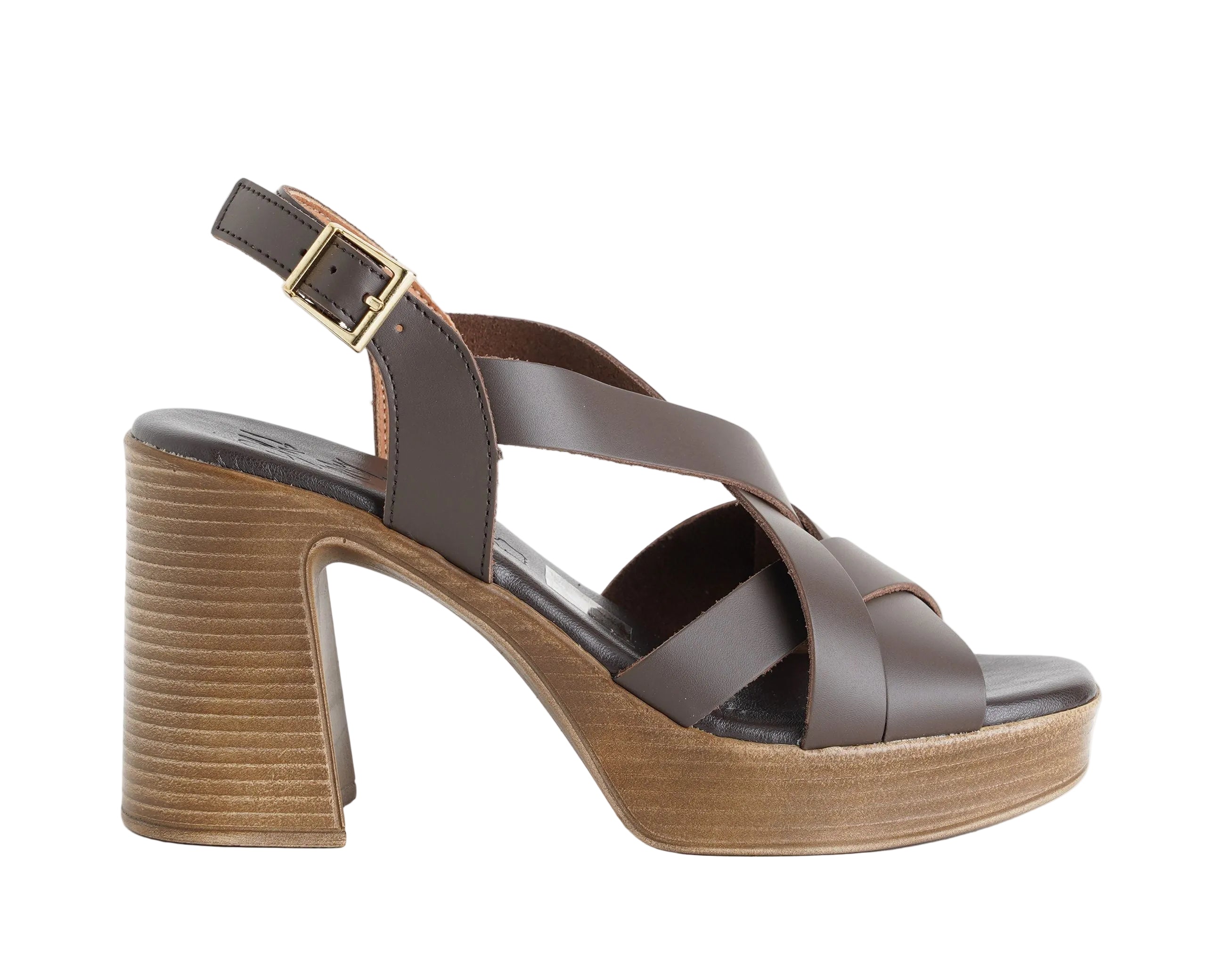 `Sandalo alto Oh My Sandals 5938 Marrone Donna`