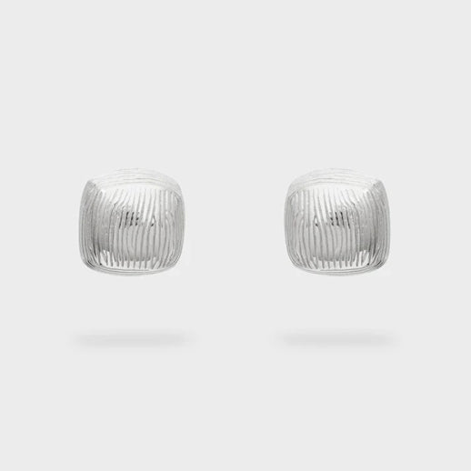 Orecchini Nalì Square Zigrinati LNOR0117 Argento