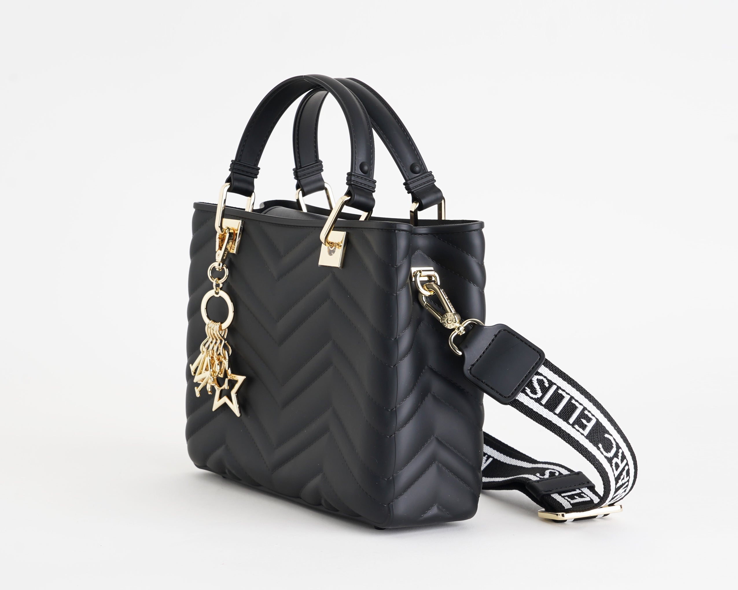 Borsa a mano Marc Ellis Krissy Wave M Donna Black Light Gold - Vista laterale