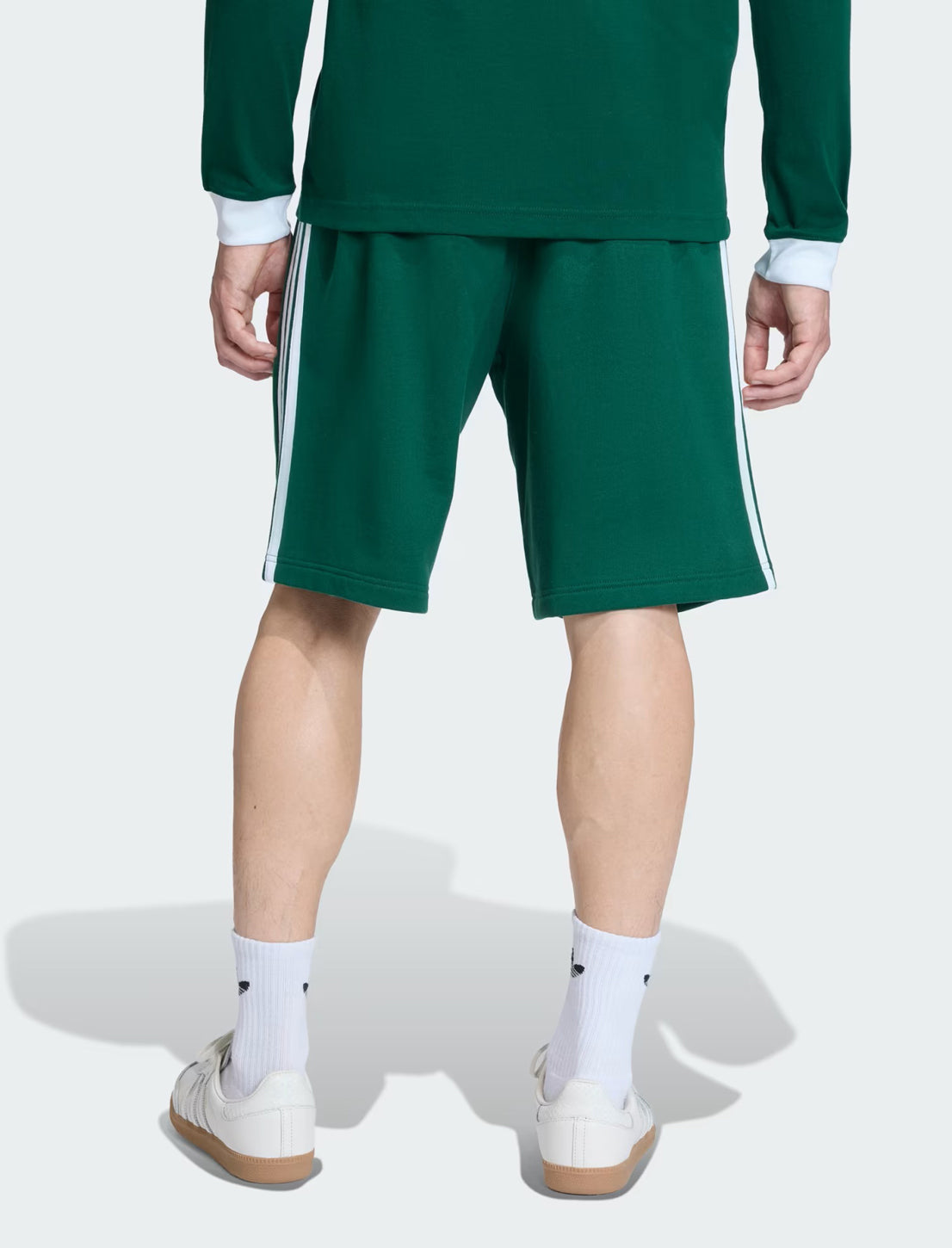 Adidas Shorts 3-Stripes KE3563 Collegiate Green – shorts uomo indossati, vista posteriore