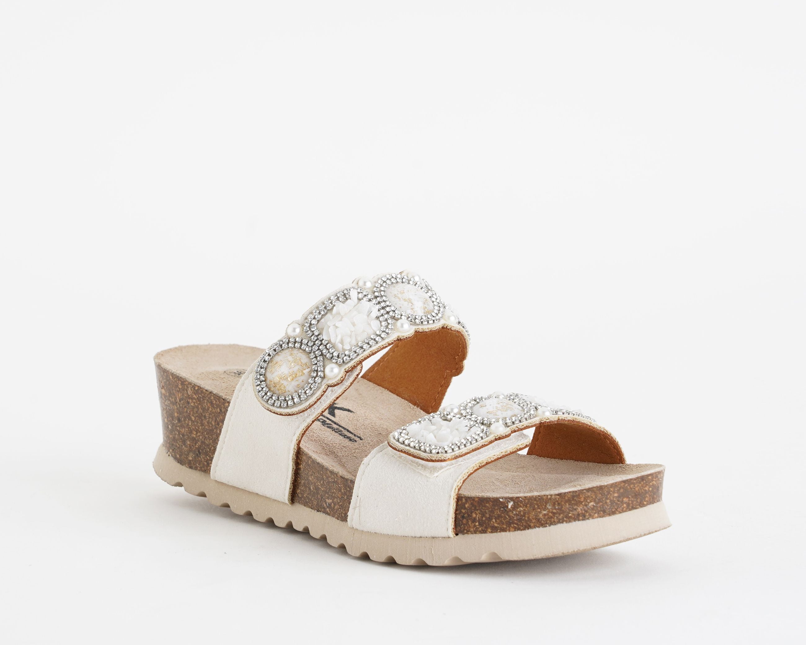 Sandalo con zeppa Melluso 018182 Bianco Donna