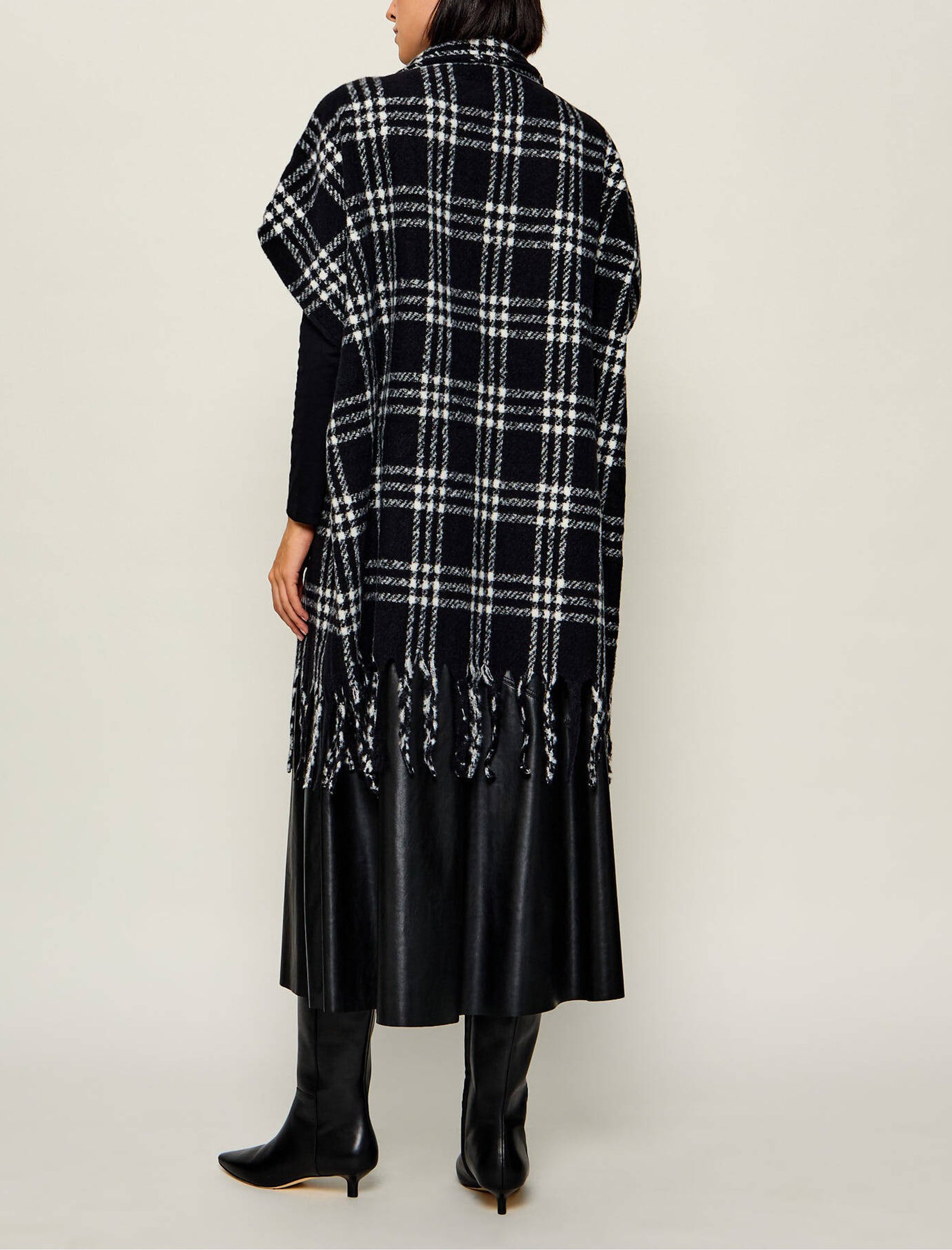 Poncho lungo Liu Jo 2F6044 T2742 Nero check