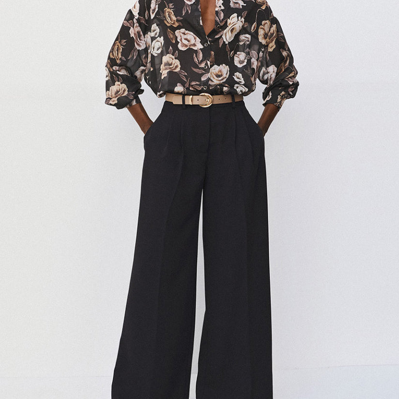 Pantalone a gamba larga Access Fashion 64-5057 Nero Donna