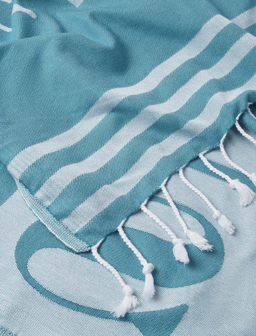 Telo mare Fouta Jacquard con logo Sundek AM401ATC1000 Blue Grass