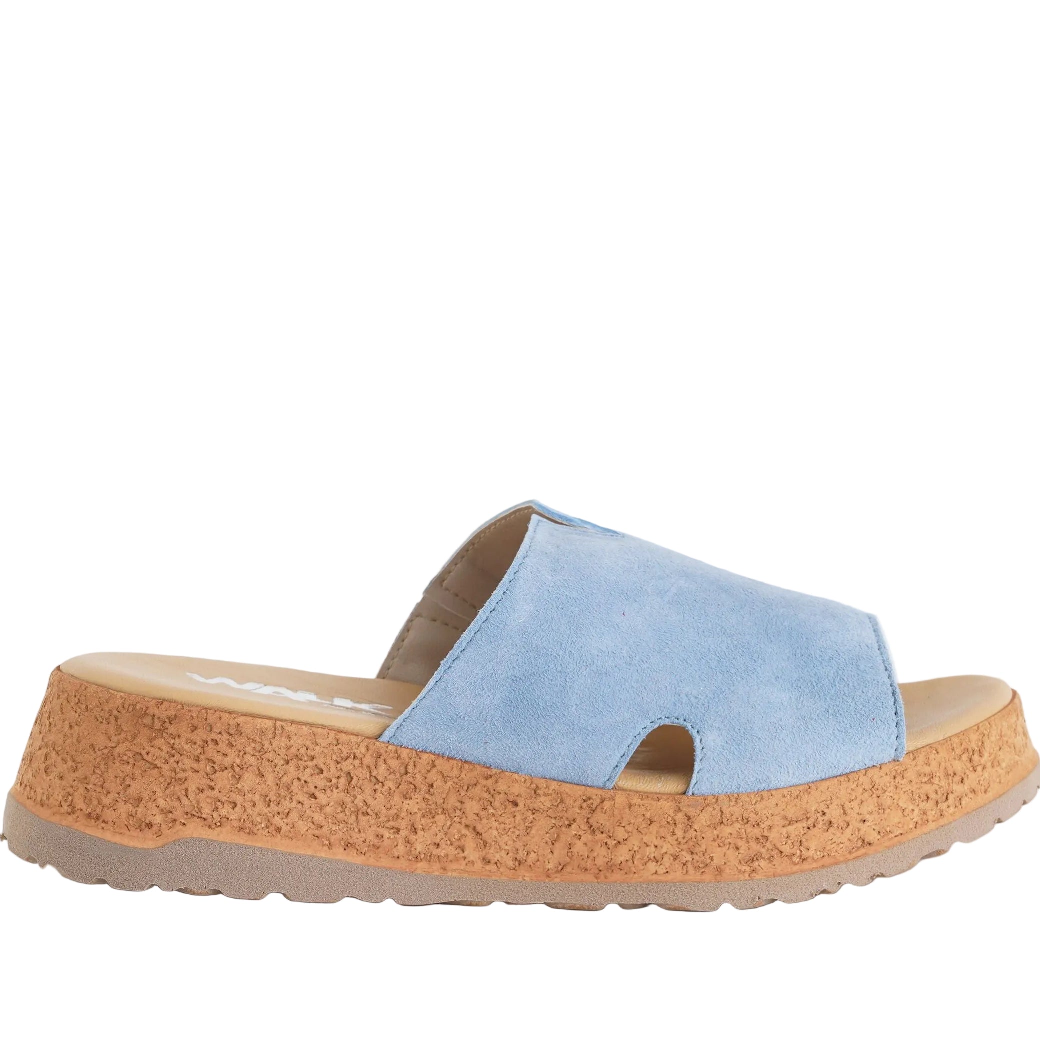 Sandalo Melluso 019288 denim donna - Suede sottopiede in pelle suola gomma tacco 4,5 cm taglie 36-41