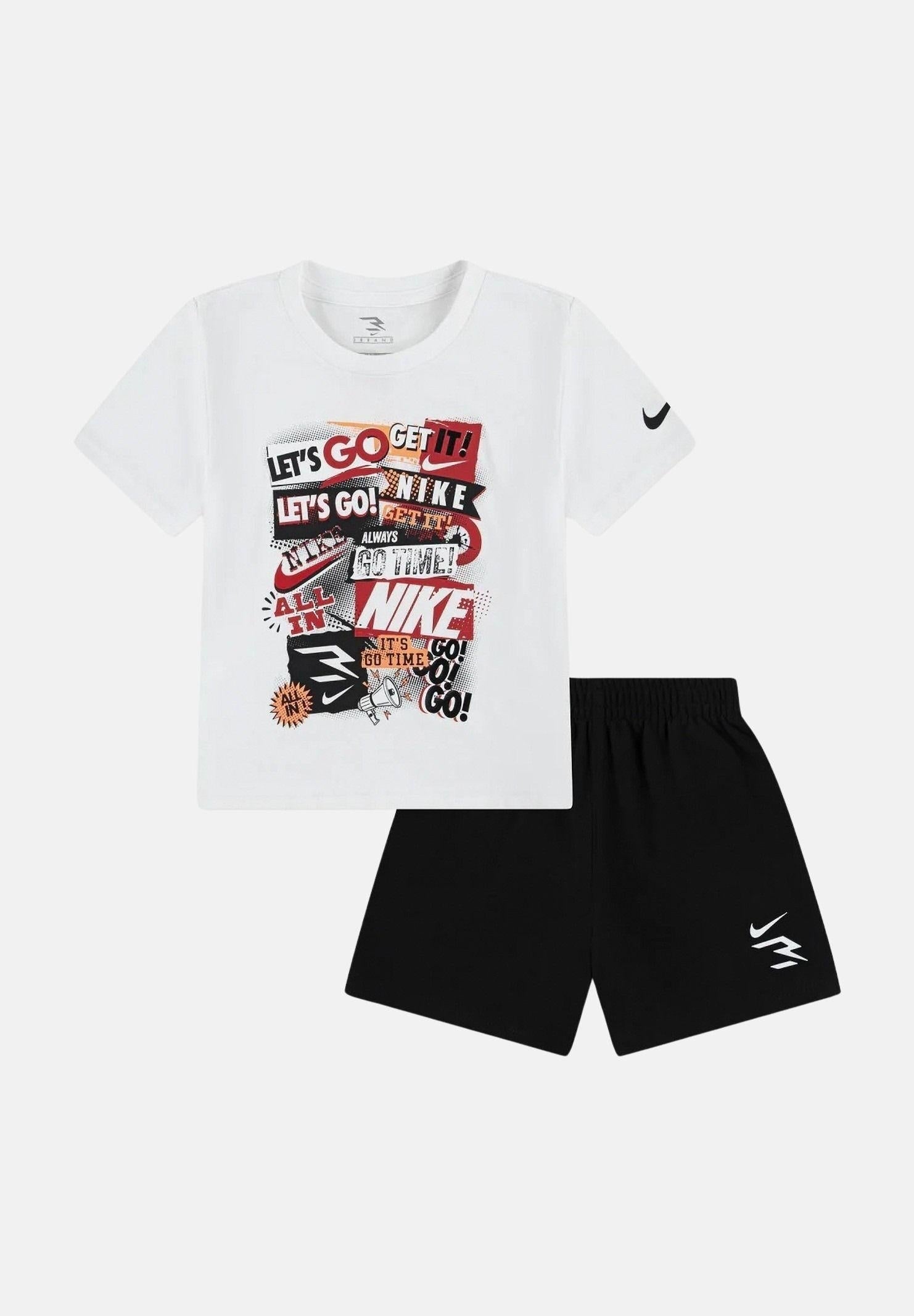 Set T-Shirt e Shorts Nike Collage 9Q1426-001 Bambino