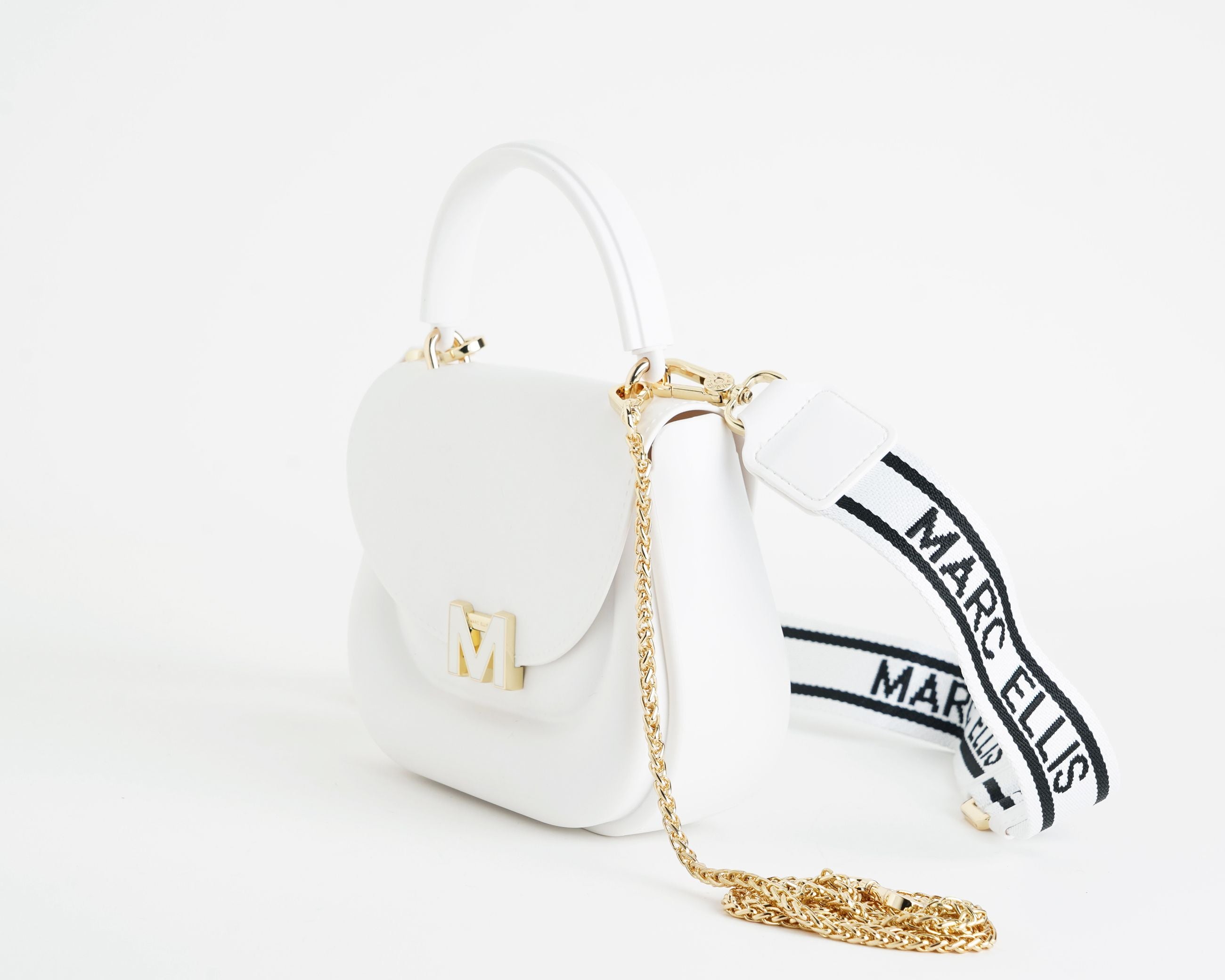Borsa a mano Marc Ellis Flat Jelly Donna Milk - Vista laterale