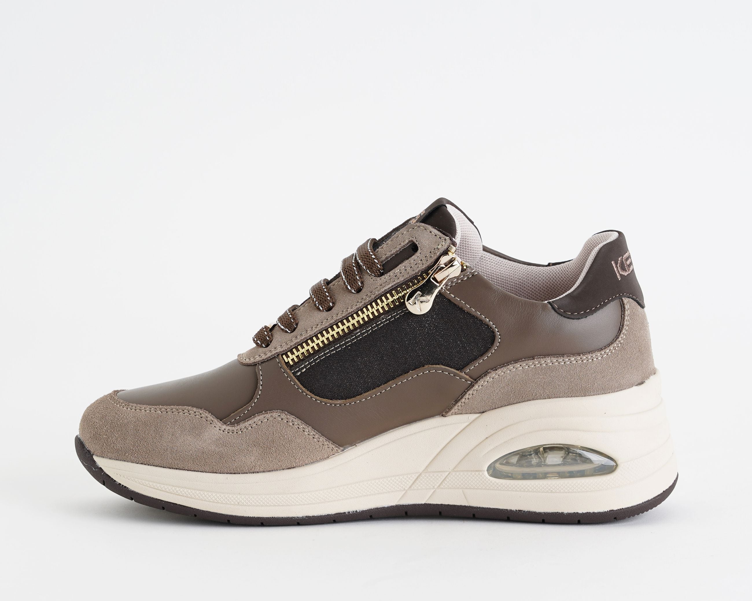 Sneakers con zeppa Keys K-13610 Taupe