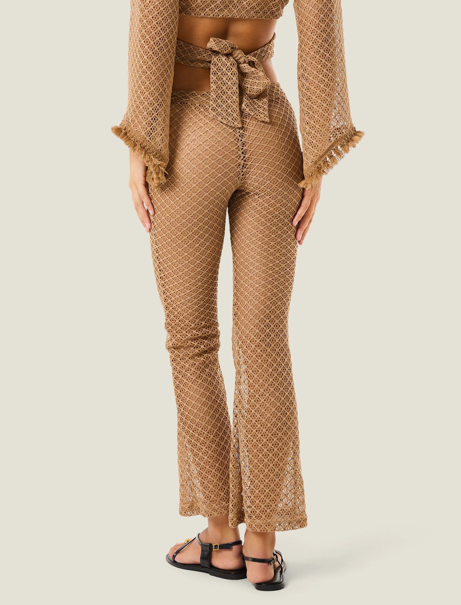 Pantalone 4Giveness Natural Mesh 126WCUPT5617 Cammello