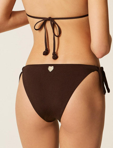 `Tanga da bagno con crochet Twinset 261LMME88 Coffee Chocolate (11946) Donna`