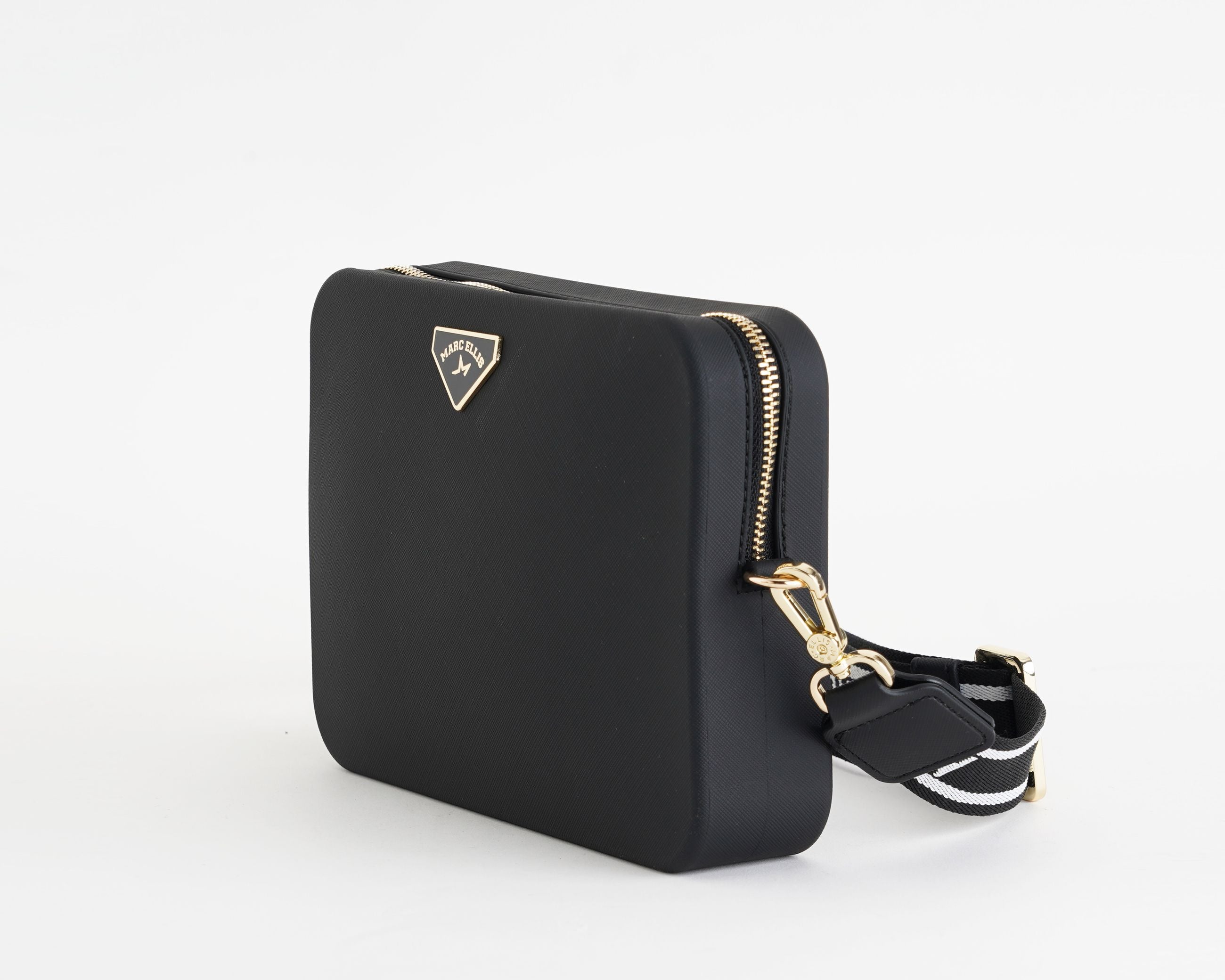 Borsa a tracolla Marc Ellis Flat Flowe Donna Black Light Gold - Vista laterale