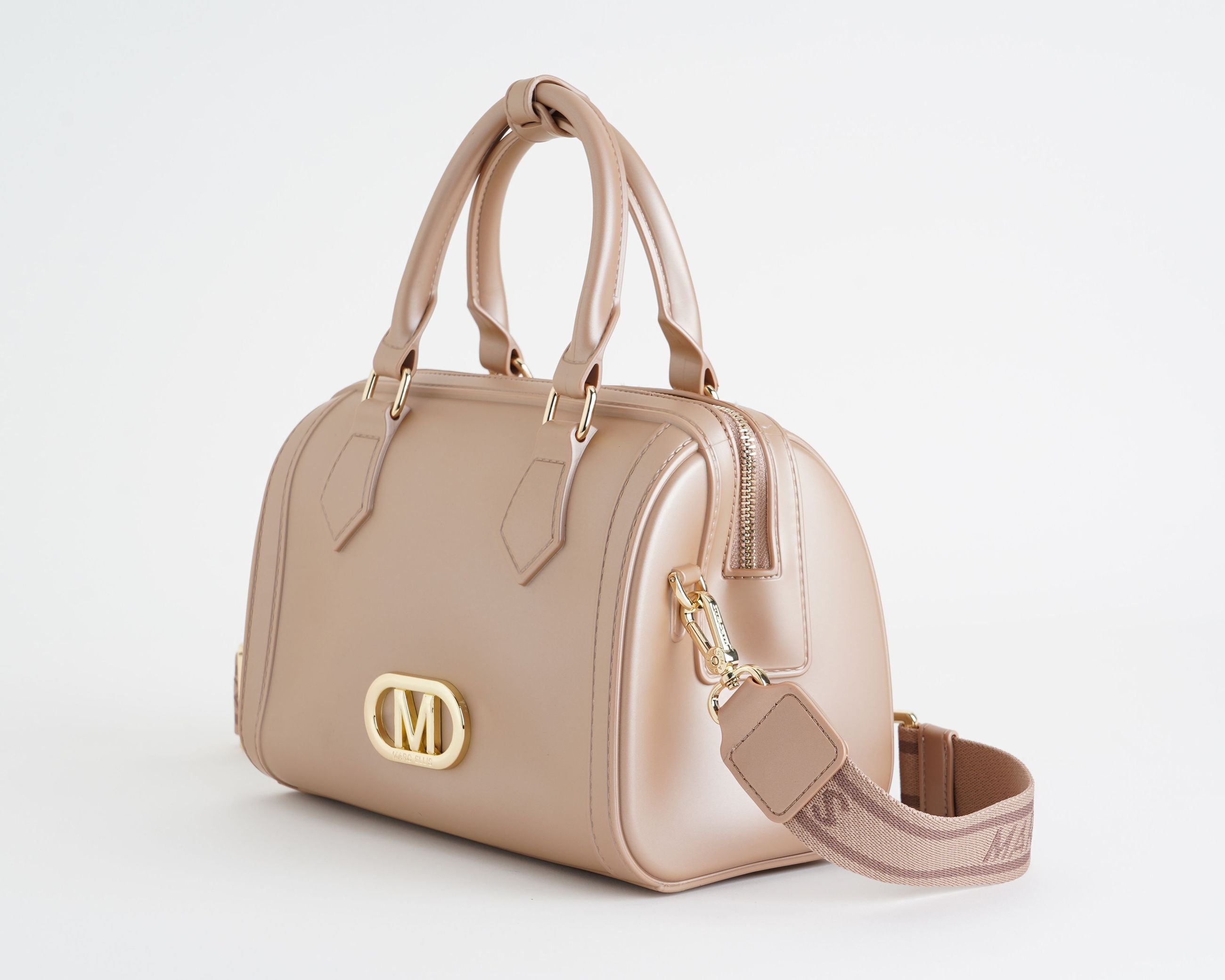 Borsa a bauletto Marc Ellis Flat Estrella L Donna Moka Mousse Light Gold - Vista laterale