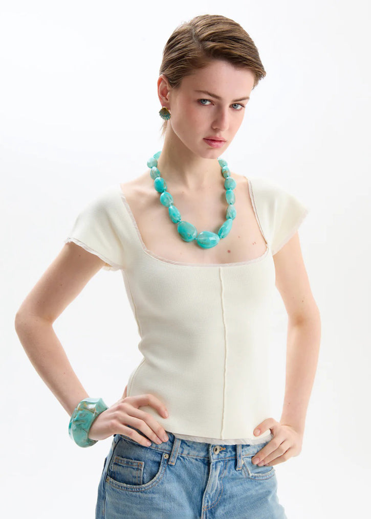 Collana Nalì Sfere In Resina EMCL1222 Turchese