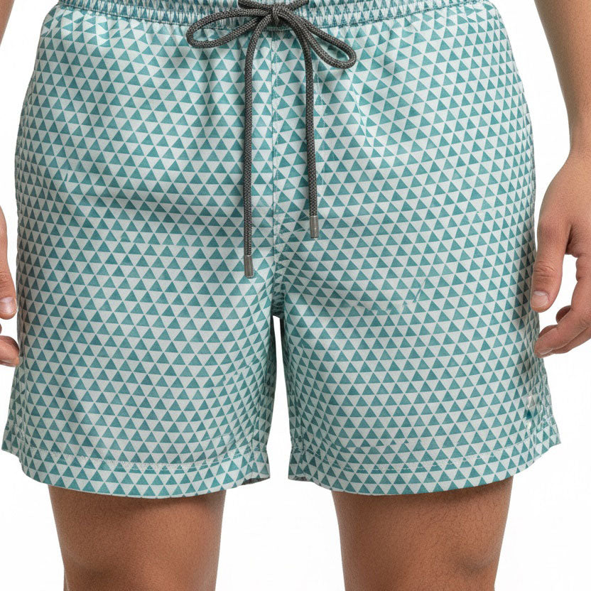 Pantaloncino da bagno Baia 30 Remi CAPRI TR5 Bianco/Turchese Uomo