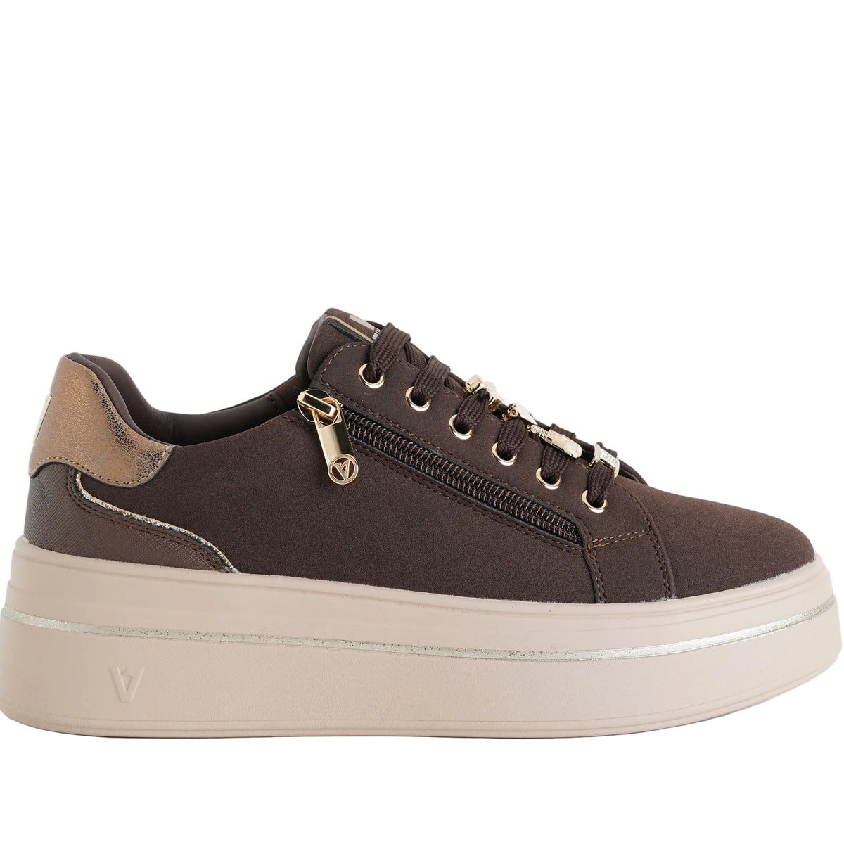 Sneakers con zeppa Valleverde V35452 Brown Donna