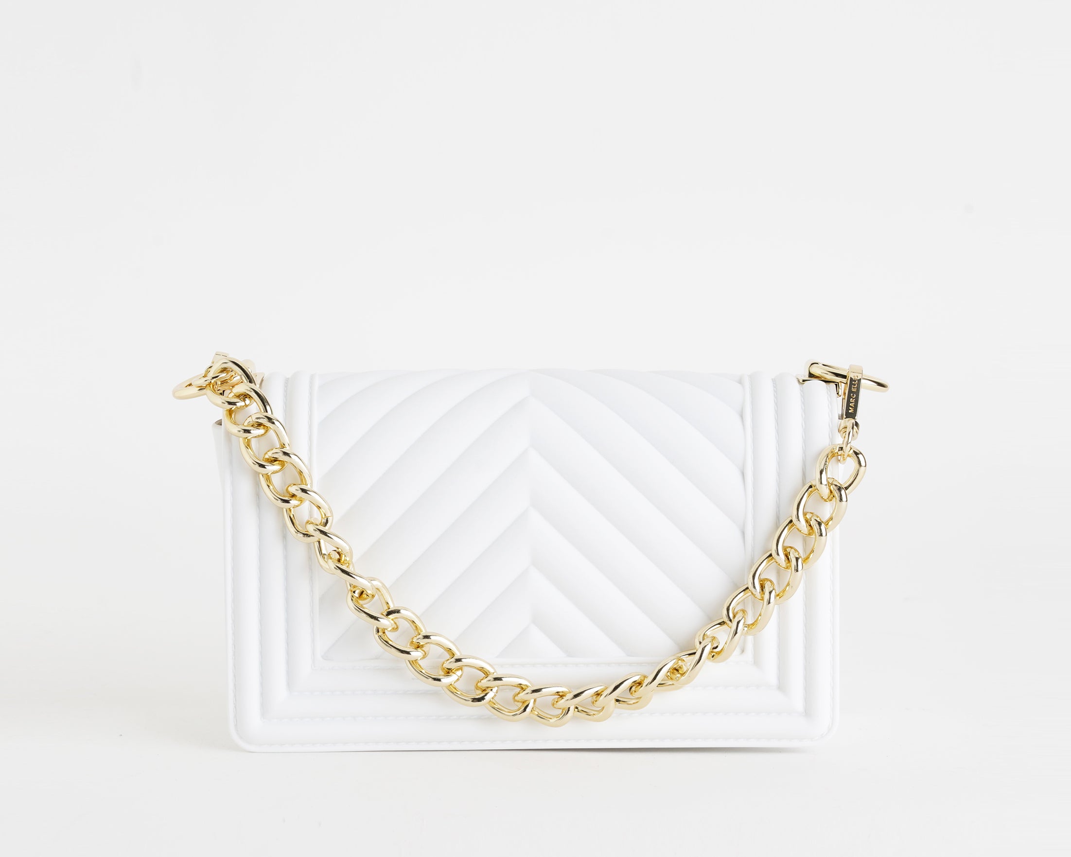 Borsa a spalla Marc Ellis Flat S Donna Milk Light Gold - Vista posteriore