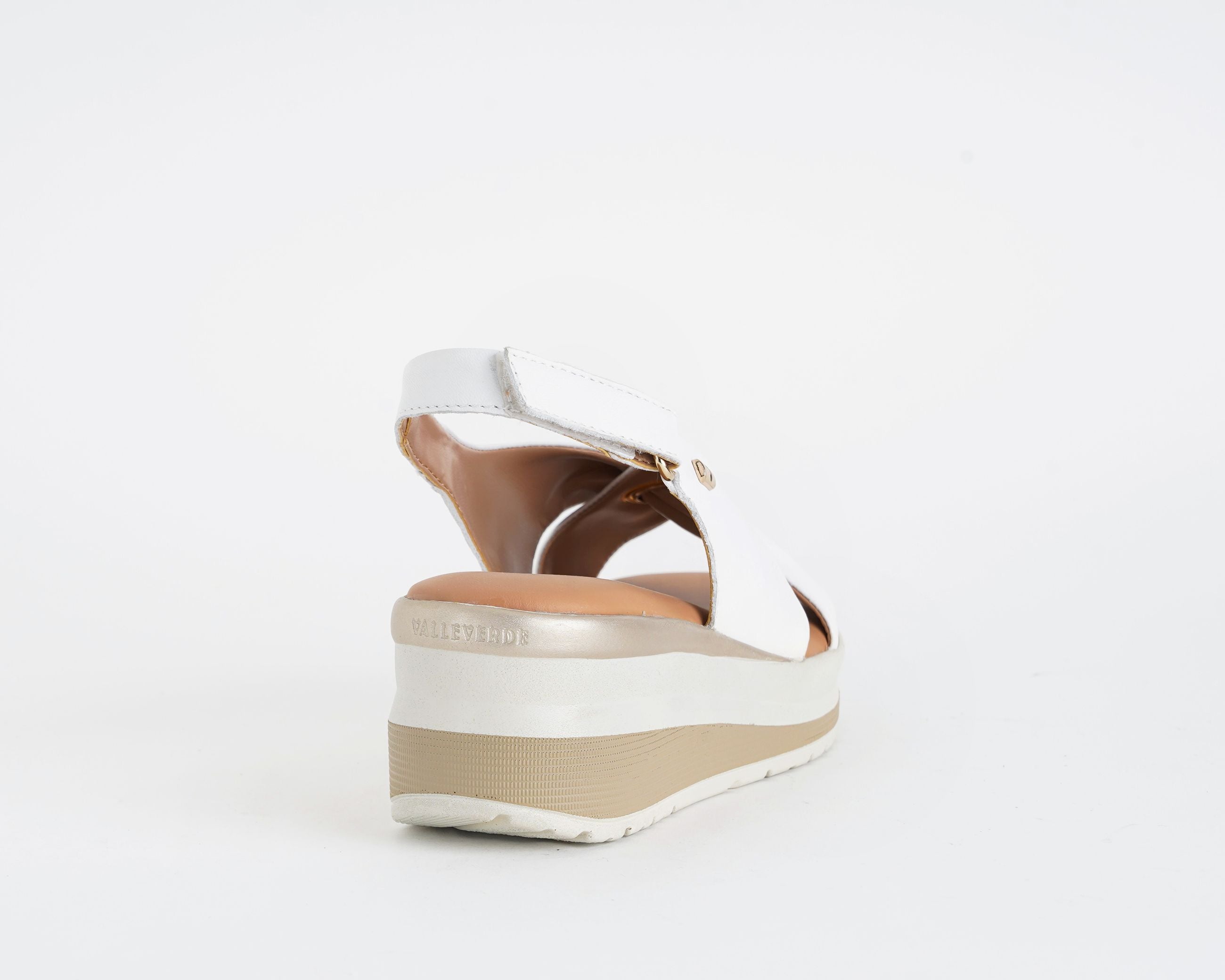 Sandalo alto VALLEVERDE VGI320W PERLA - nappa, zeppa 55 mm, donna