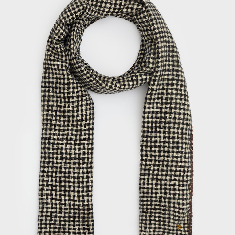 Sciarpa NALI' ANGY QUADRI SMALL LASC0319 Bianco/Nero Donna