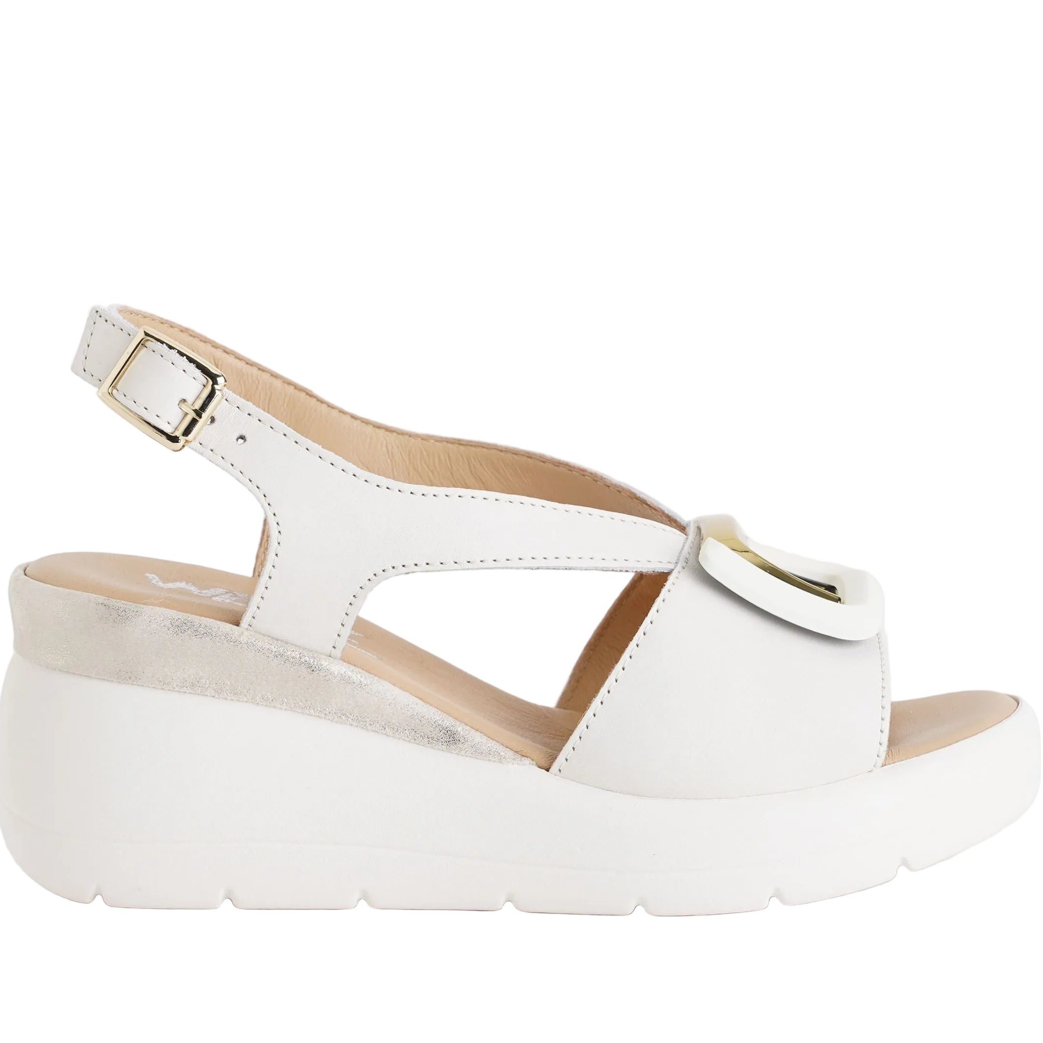 Sandalo con zeppa MELLUSO 019272 Bianco