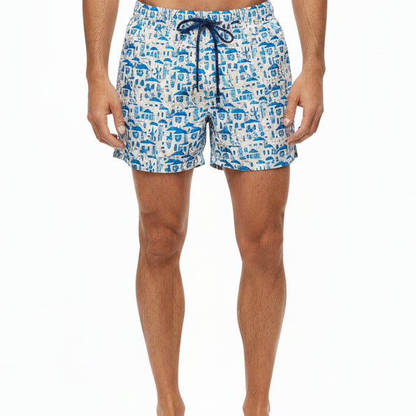 Pantaloncino da bagno Baia 30 Remi CAPRI PS3 Bianco/Azzurro Uomo