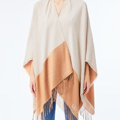 Poncho Oval Monogram LIU JO 2F5031 T0300 Donna