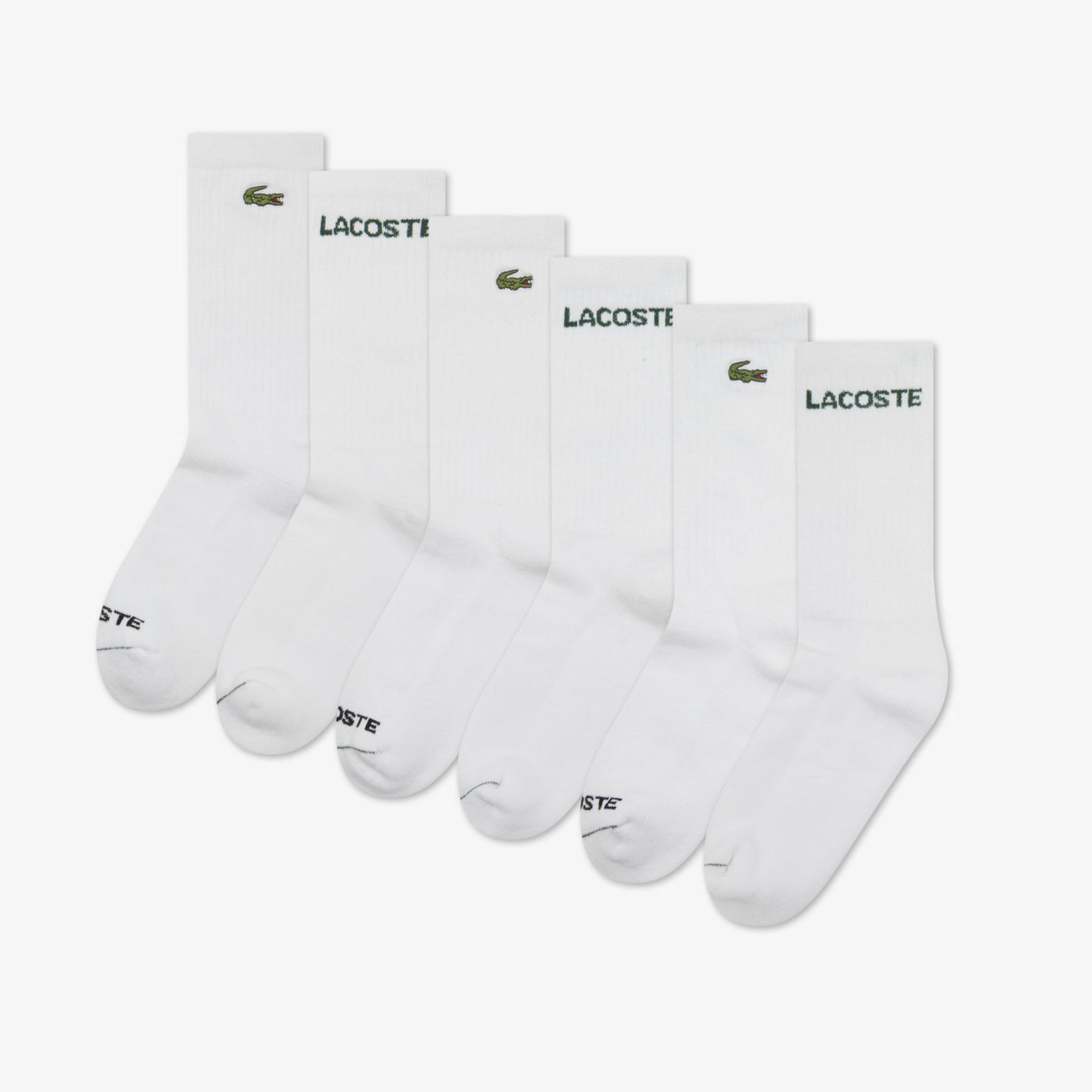 Calzini Lacoste Lchn 6Pk Crew Cotton Sock B46511-W8L Unisex Bambino