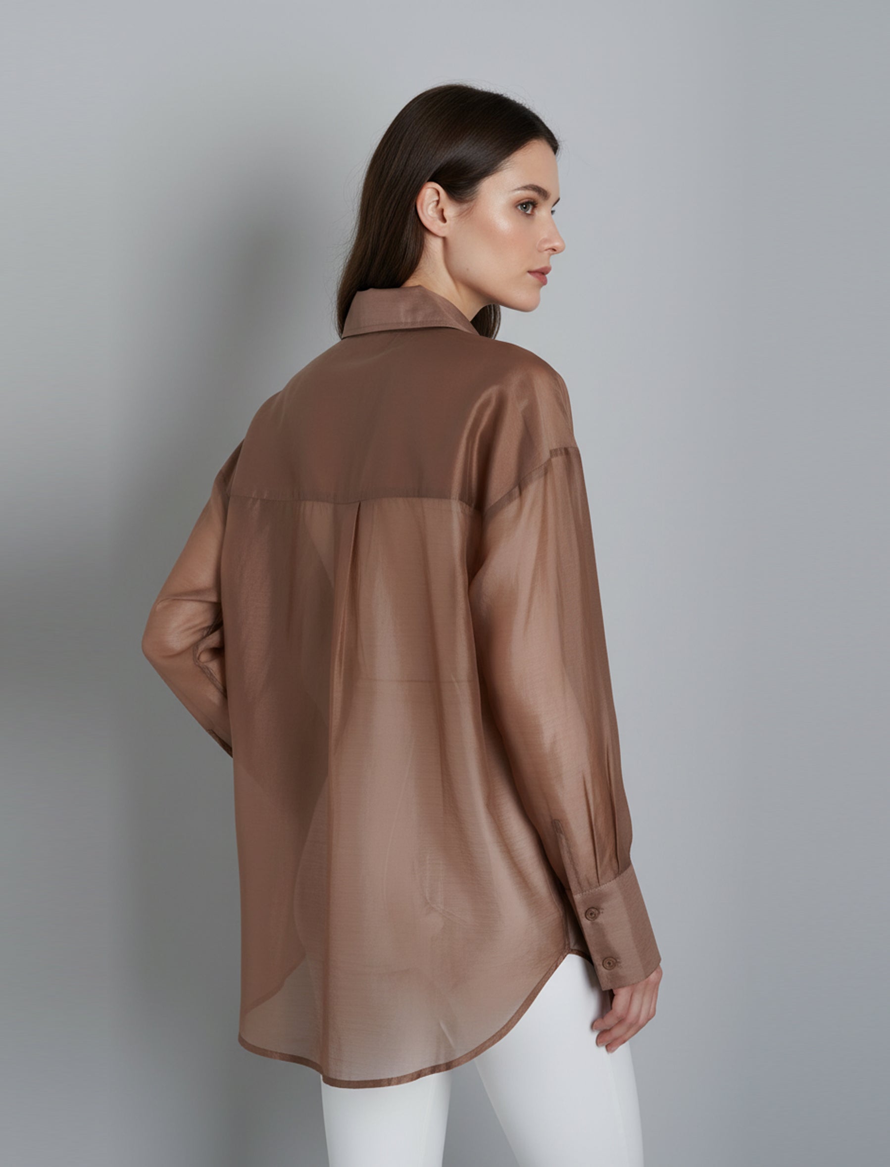 Camicia Anonyme Tencel Summer Shirt P26SB238 Nut