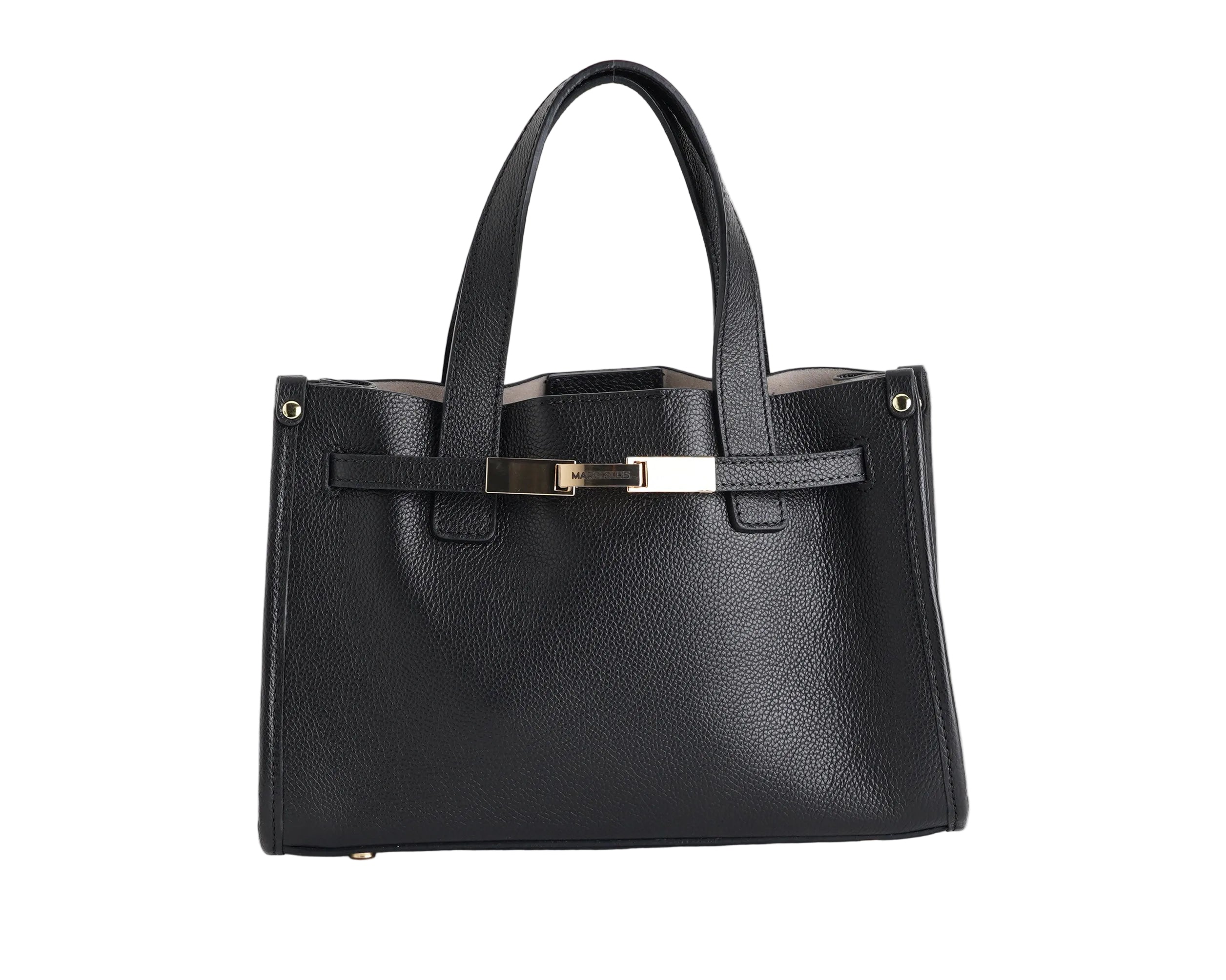 Borsa a spalla Marc Ellis Cassiope S Do Donna Black Gold - Vista frontale
