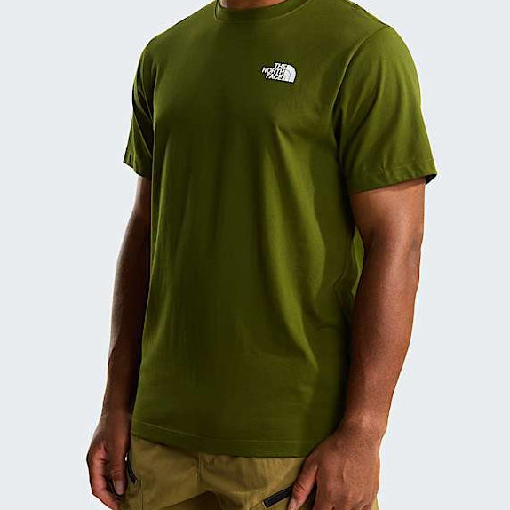 THE NORTH FACE NF0A8GV2BRI1 T-Shirt NSE Box Regular colore Verde (Woodland Green)