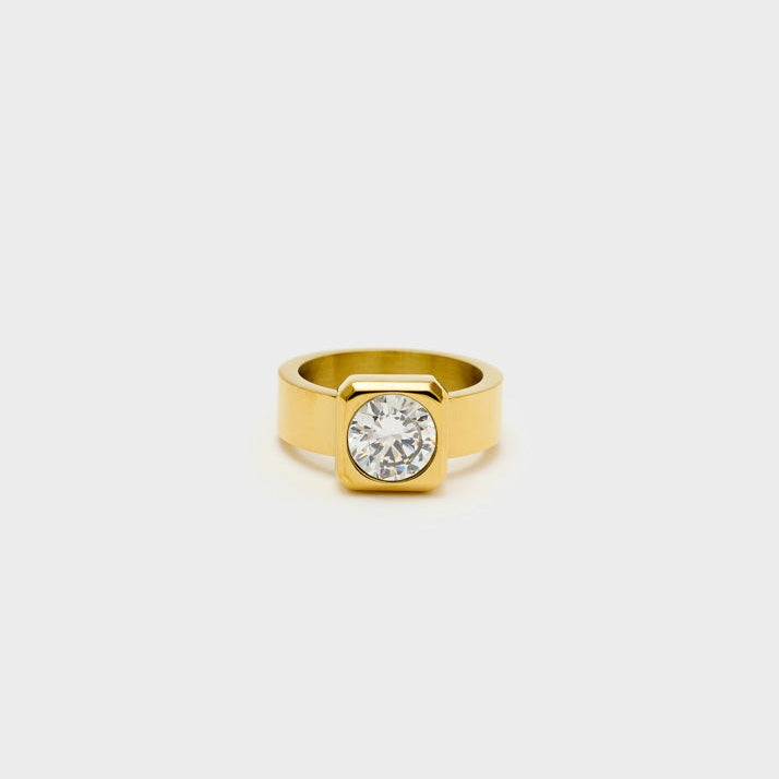 Anello con zircone Nalì DWAN0266 Oro Donna