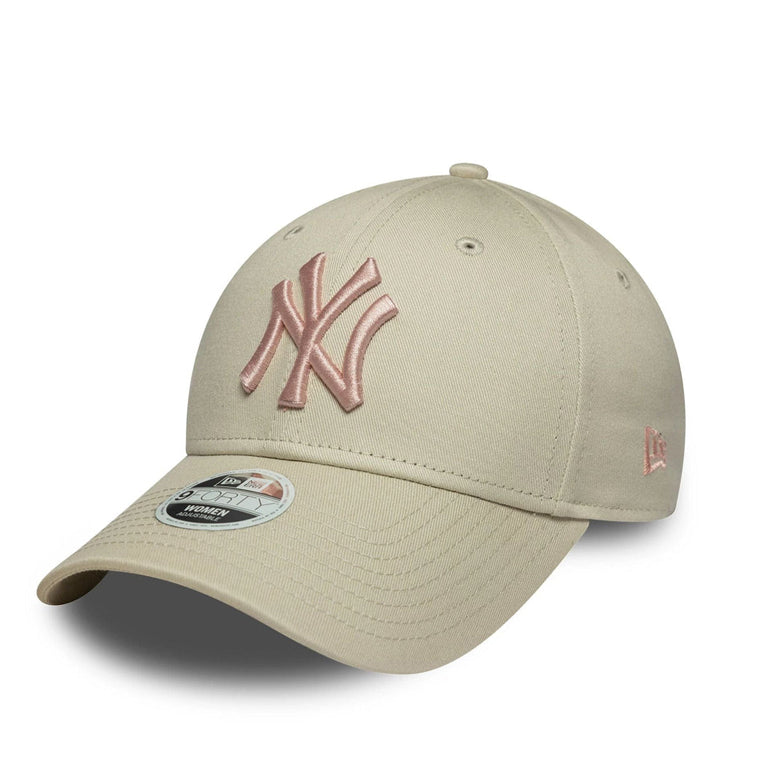 Cappello New Era 9FORTY New York Yankees MLB League Essential 60771733 Light Beige Donna