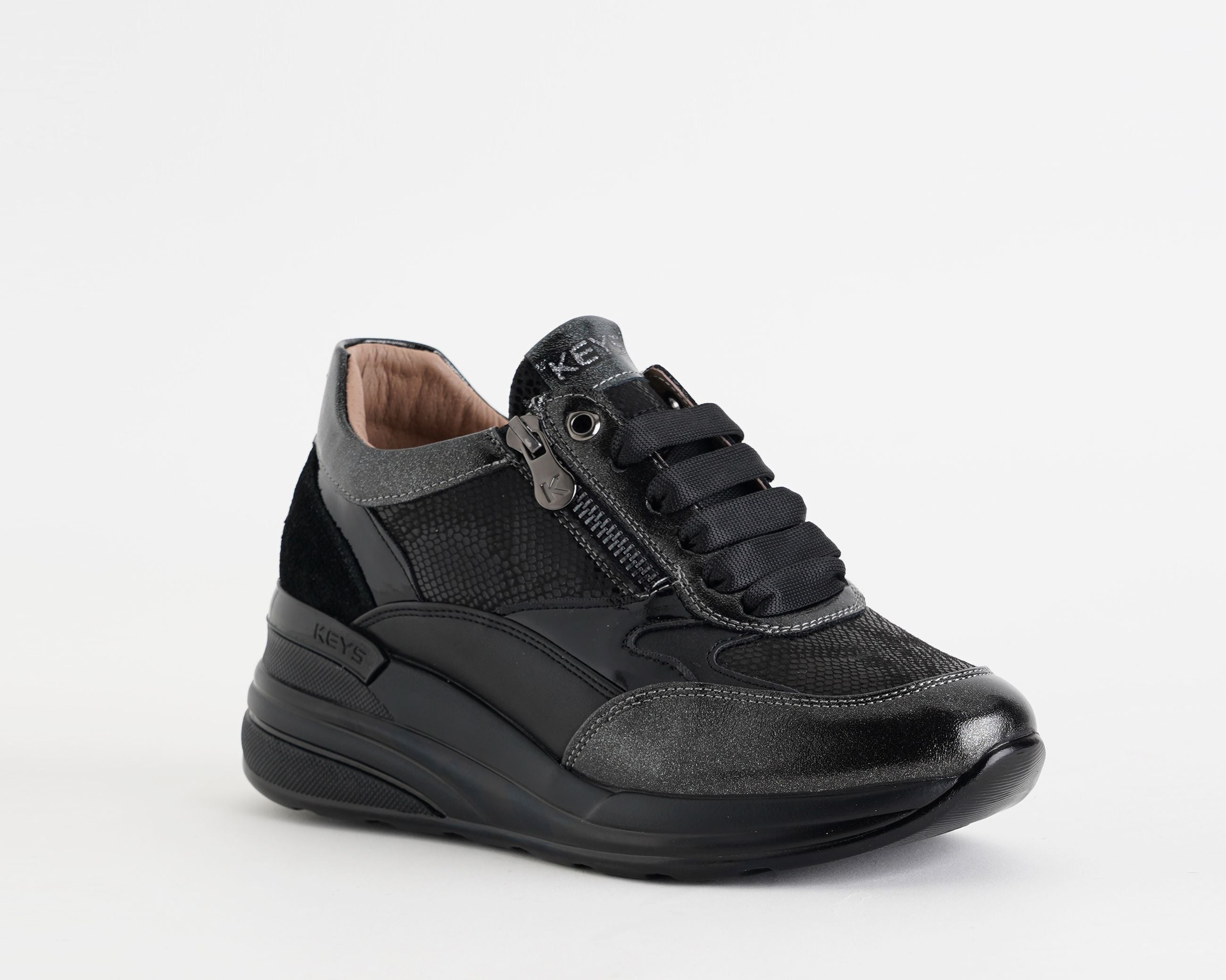 Sneakers con zeppa Keys K-11222 Nero