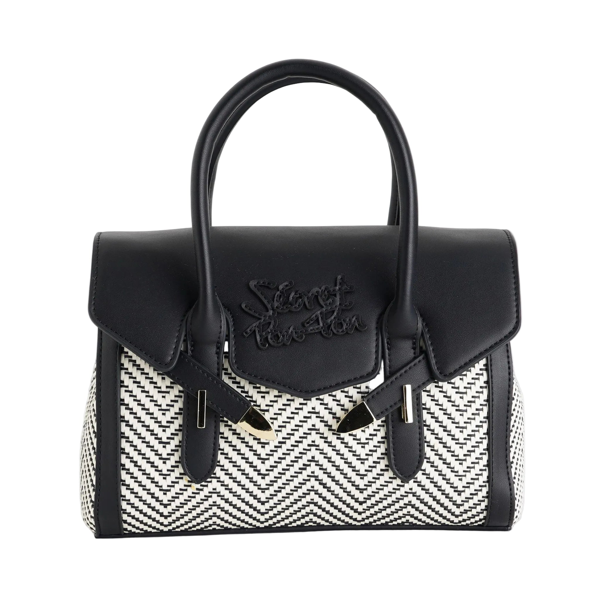 Borsa a mano SECRET PON-PON YALIS STRAW SMALL Black