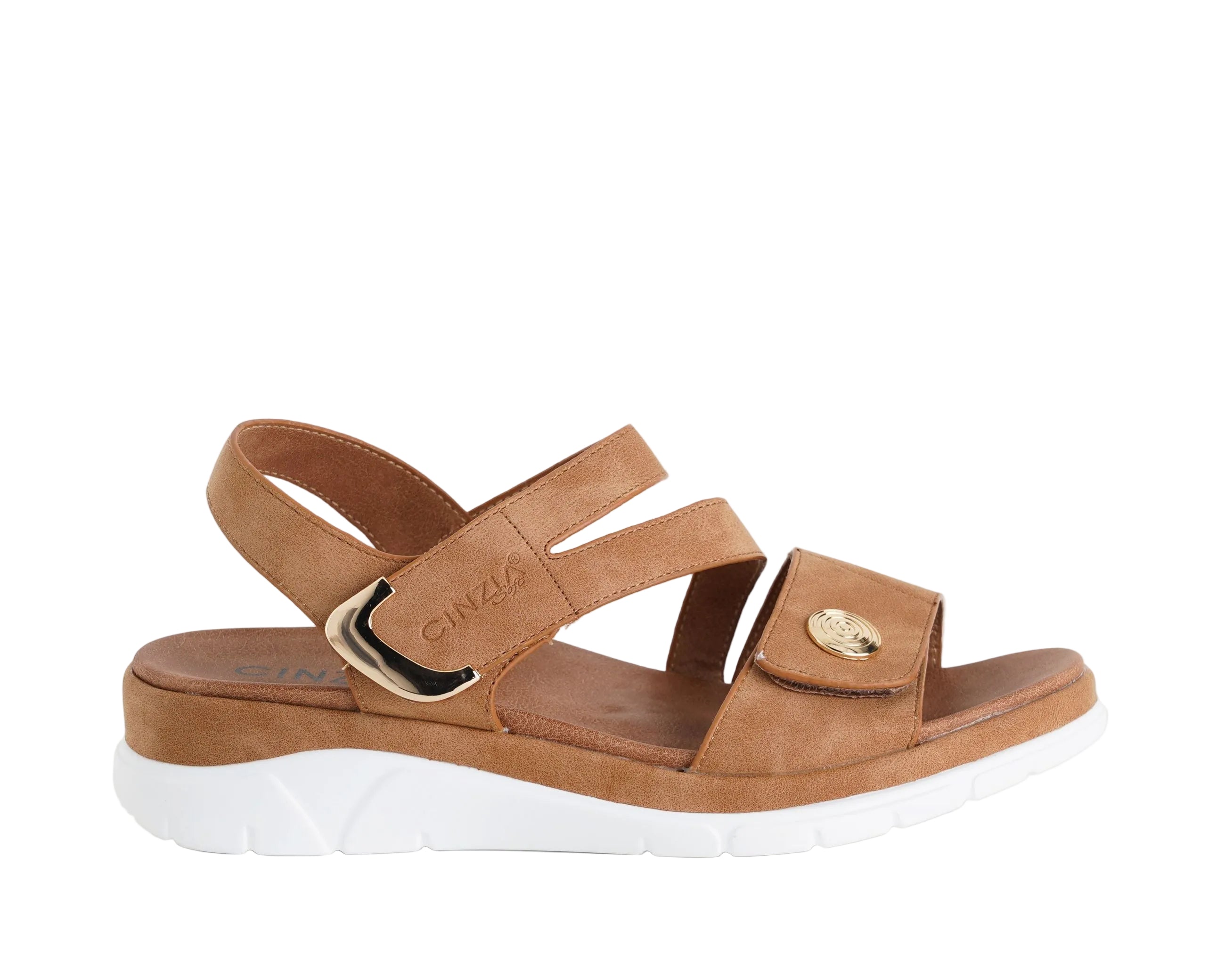 Sandali CINZIA SOFT BZ404 Similpelle Camel – Donna