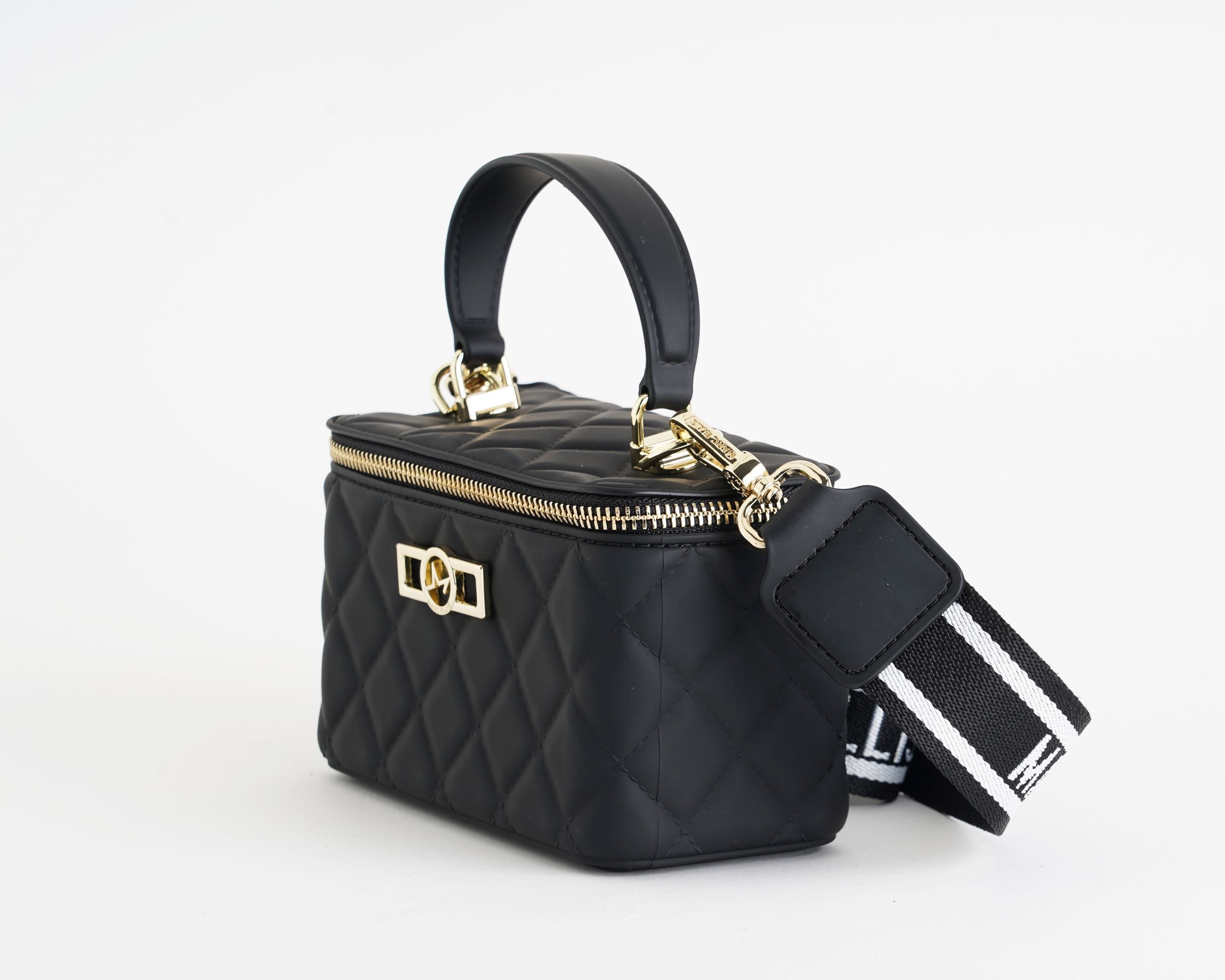 Borsa a mano Marc Ellis Flat Sunkiss Donna Black Light Gold - Vista laterale