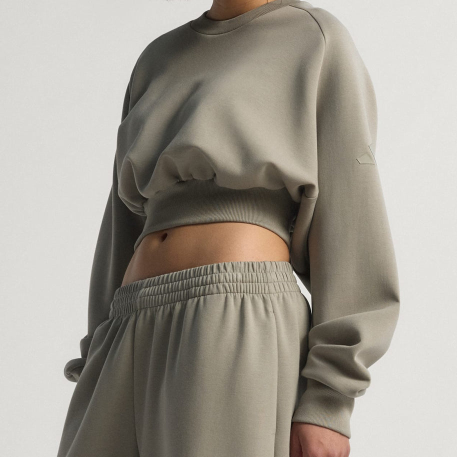 Felpa ADIDAS Soft Lux Loose JW5070 Silver Pebble Donna