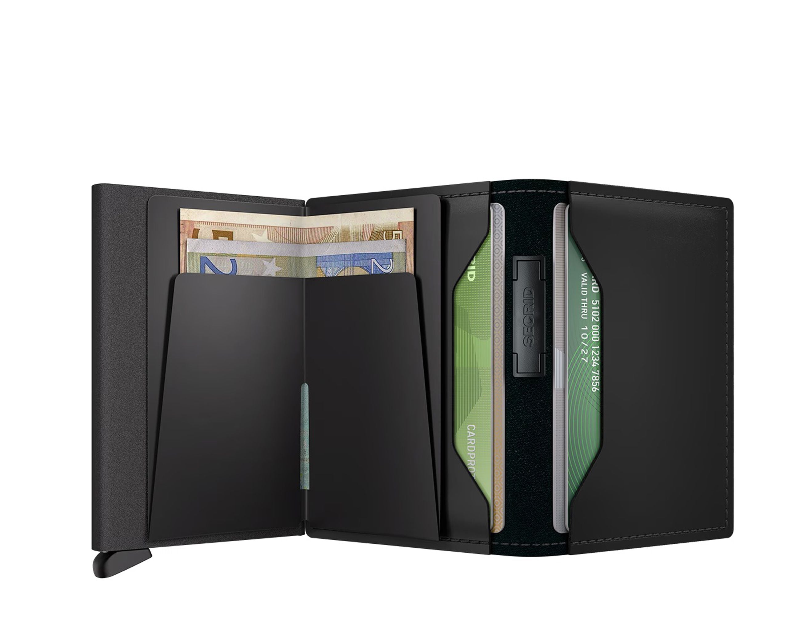 Portafoglio Secrid BMA-Black-Green colore Black/Green – bandwallet con fascia elastica e protezione RFID