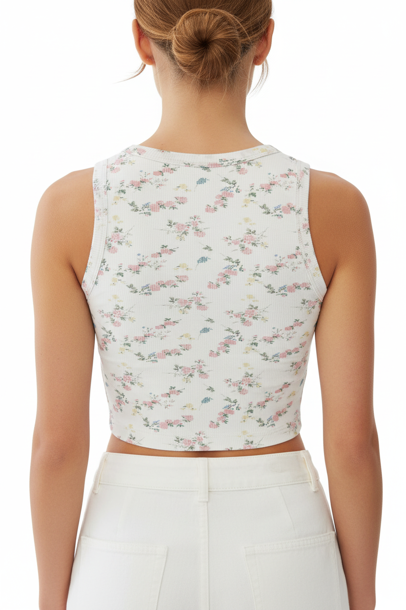 Canotta cropped Vicolo UAB0185 Rosa