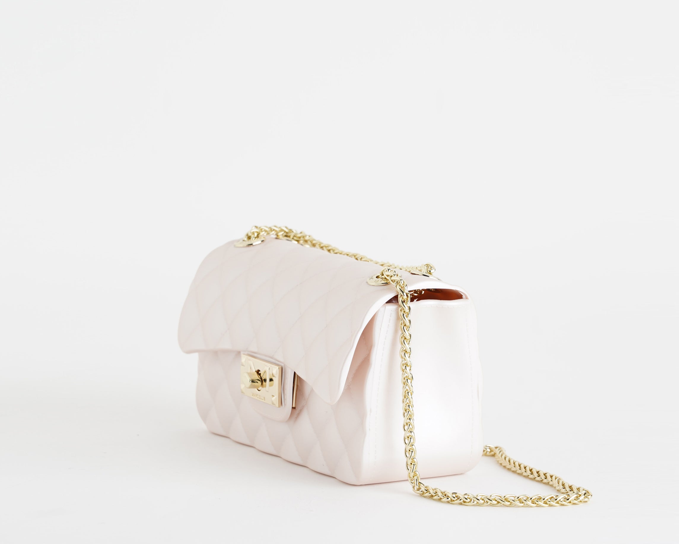 Borsa a spalla Marc Ellis Flat Falcon XS Donna Light Rose Light Gold - Vista laterale