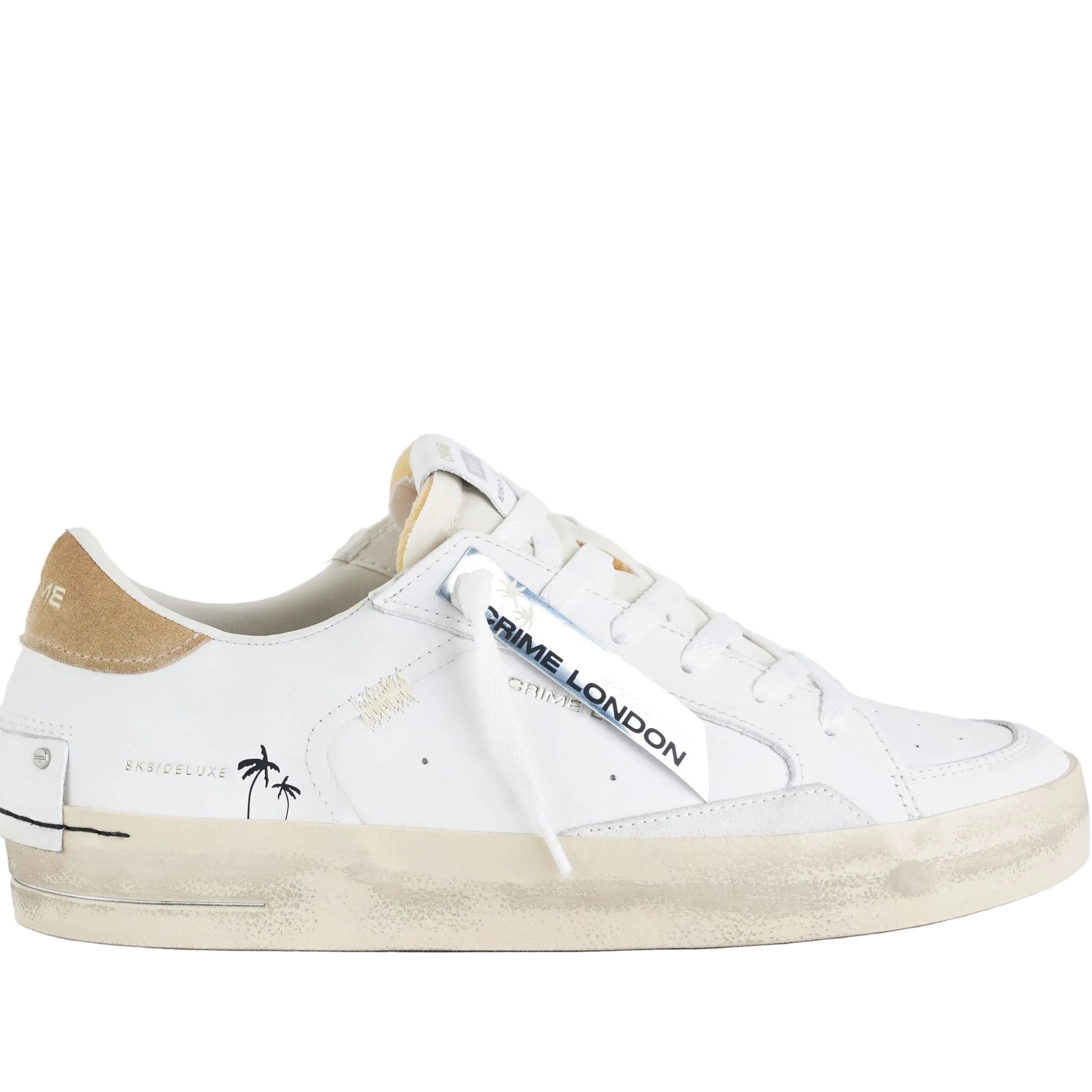 Sneakers Crime London Sk8 Deluxe Light Ivory uomo – vista frontale