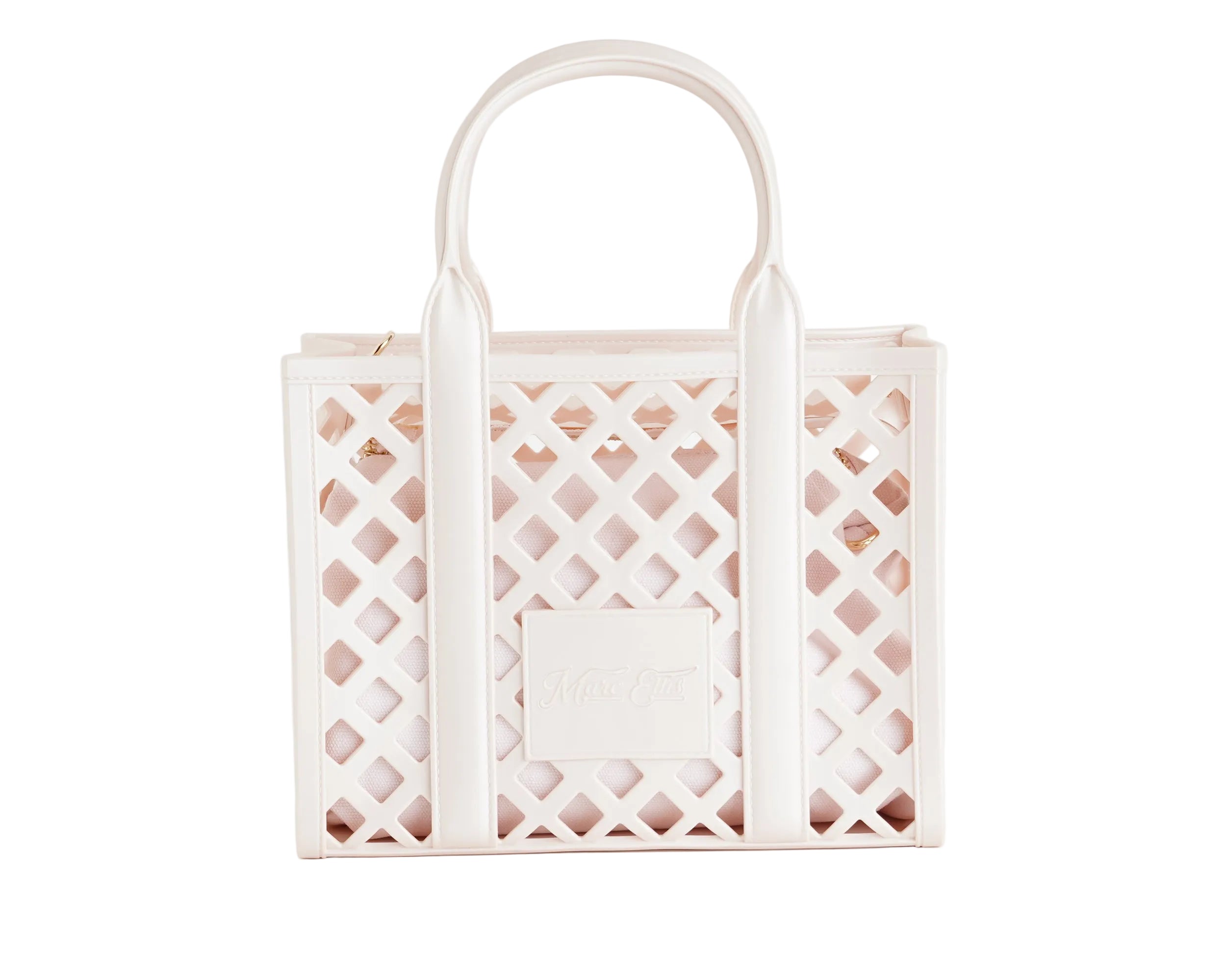 Borsa a mano Marc Ellis Flat Plot Donna Light Rose Light Gold - Vista frontale