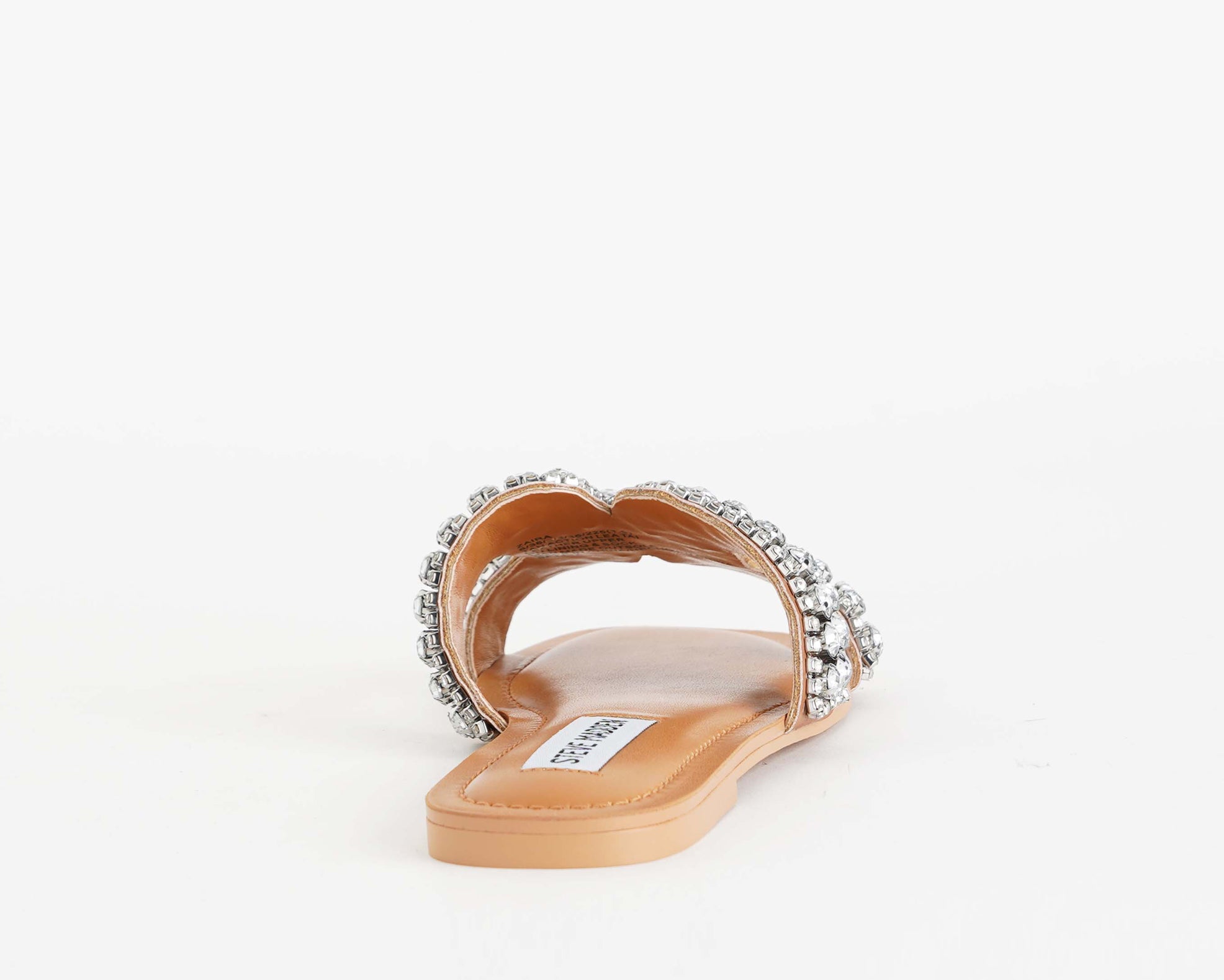Steve Madden Zaira SMSZAIRA-TA1 – Sandalo basso donna Tan Action Lea con strass