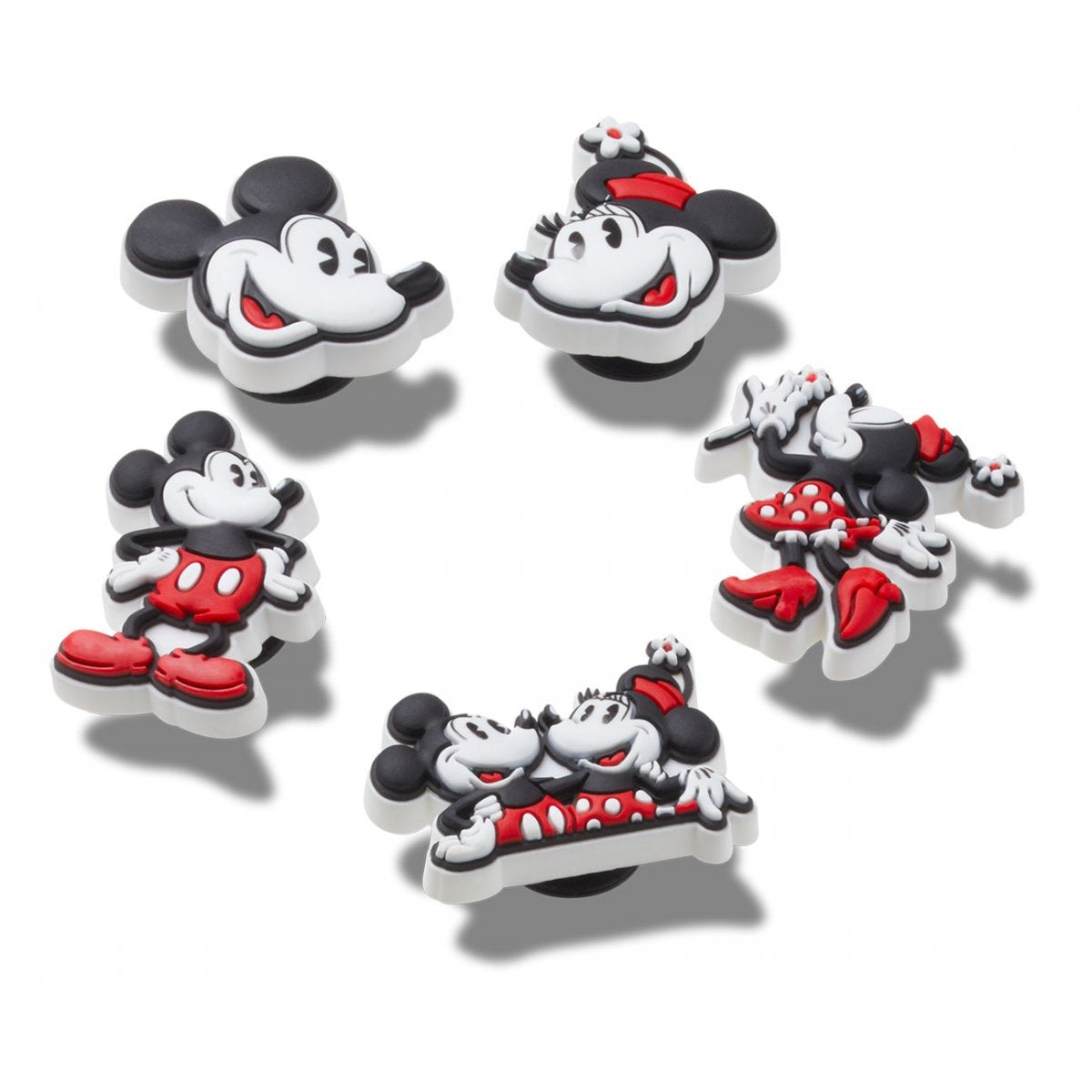 Jibbitz Crocs Mickey e Minnie PVC set da 5 pezzi - Accessori scarpe Crocs